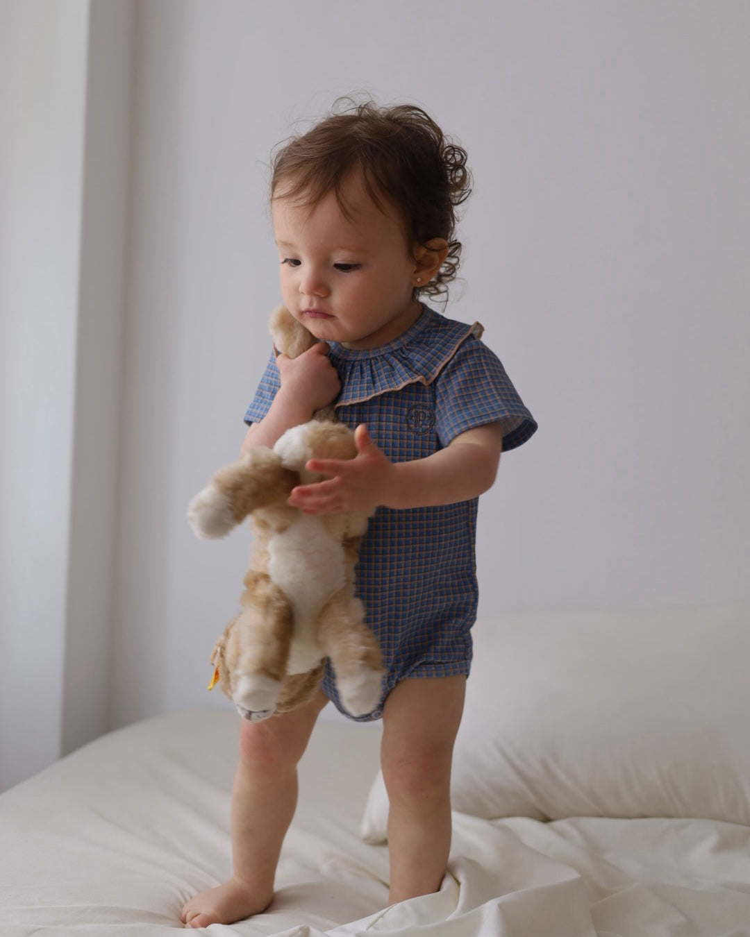 poimeri blue cocoa frill rompers