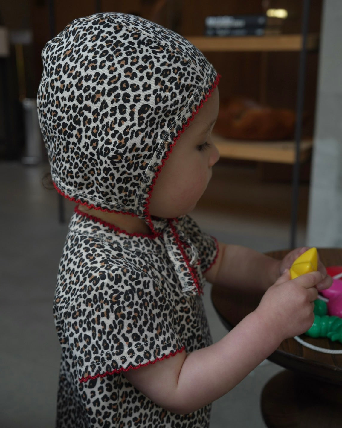 【 NEW ARRIVAL 】camilapole Little Leopard Picot Bonnet