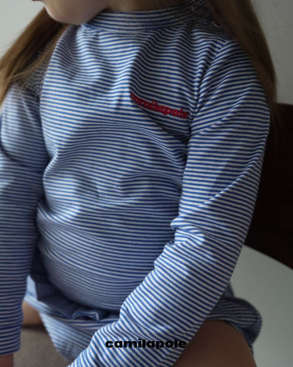 camilapole Petit Stripe Top – Blue