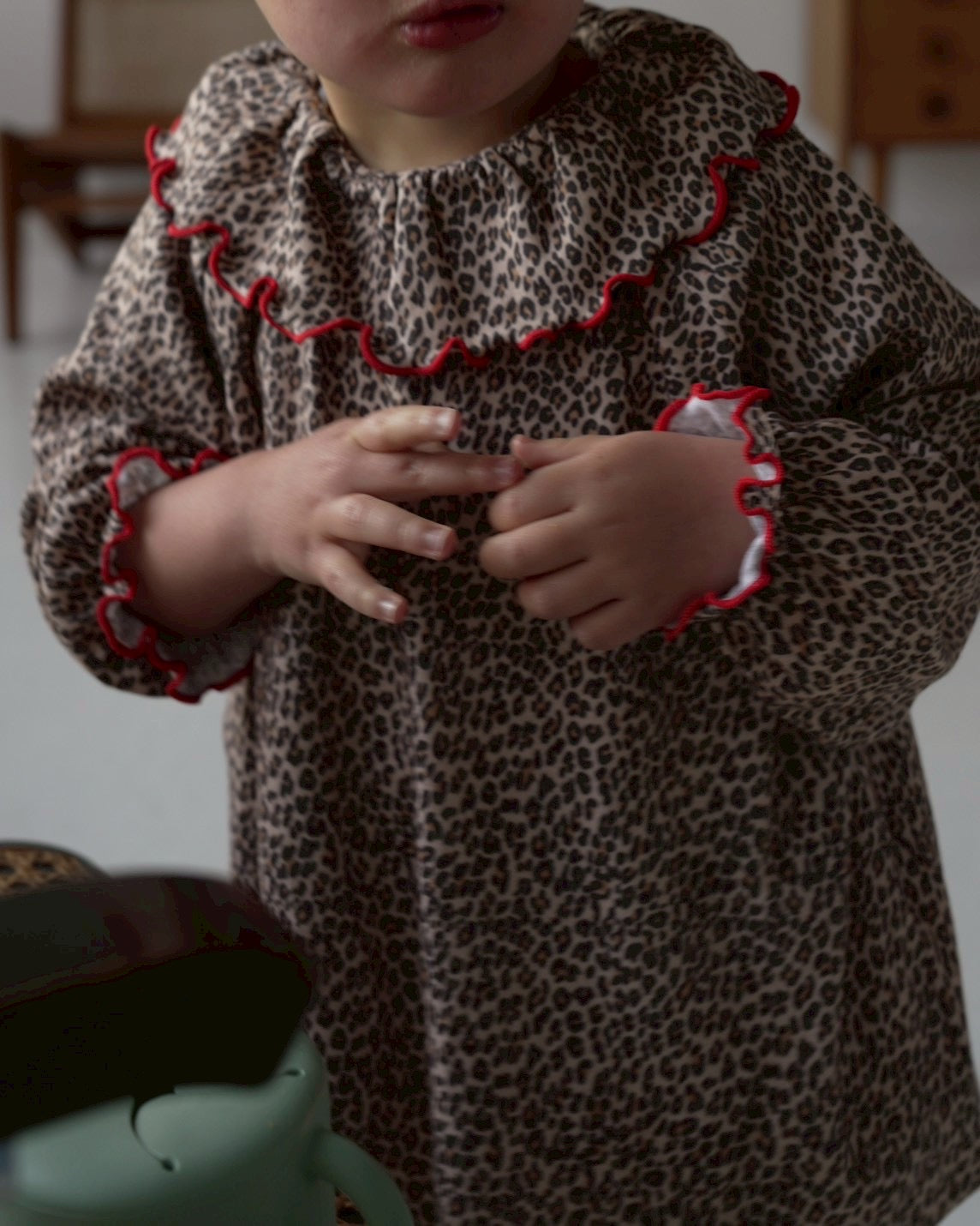 camilapole Little Leopard Frill Top