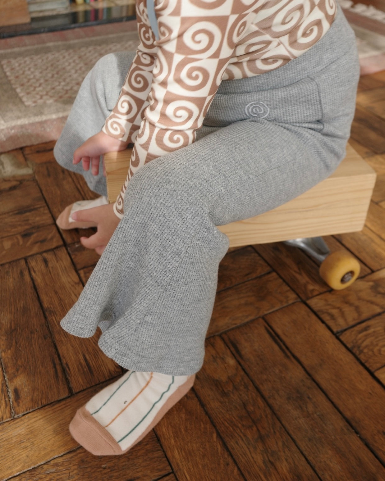 paperbalm leggings (gray×sax)
