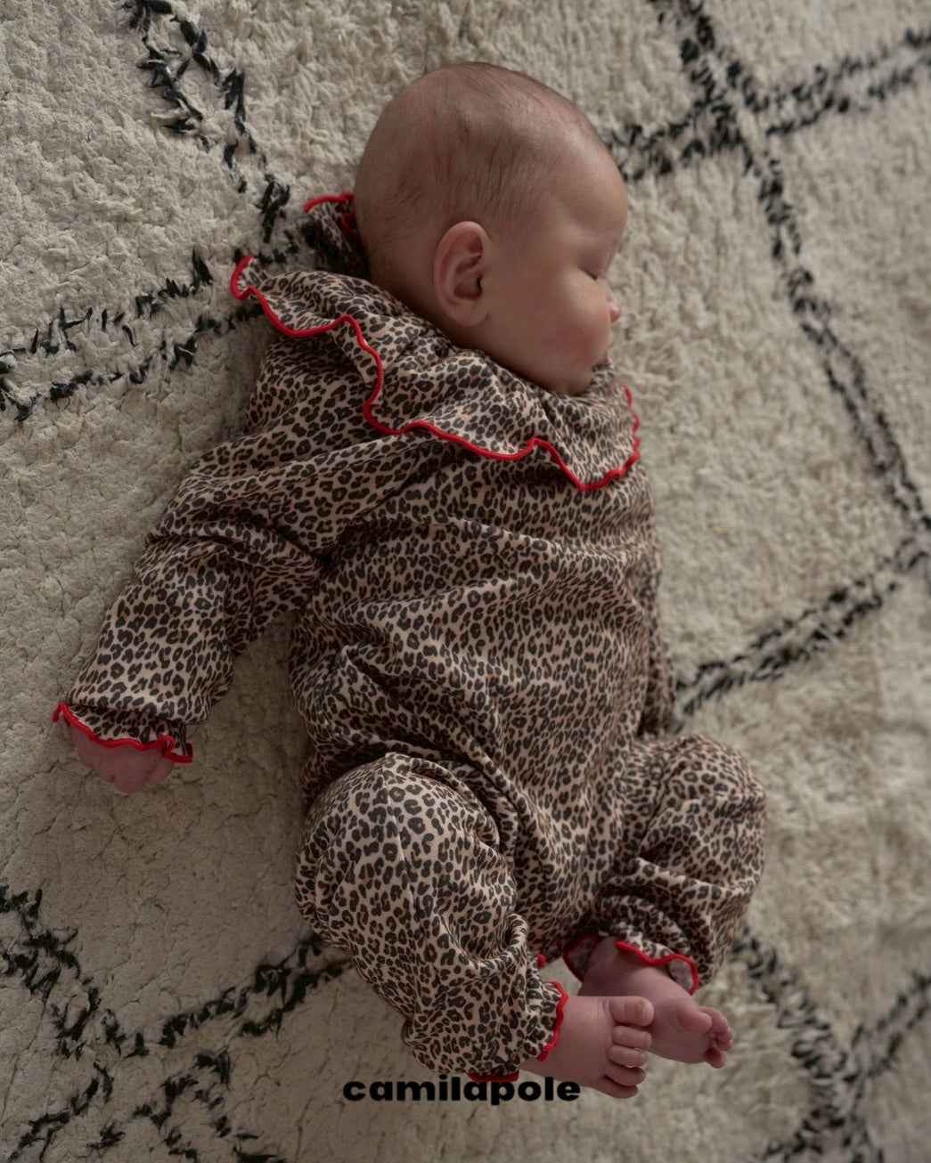 【2026 s/s 1st delivery】camilapole Little Leopard Frill Romper