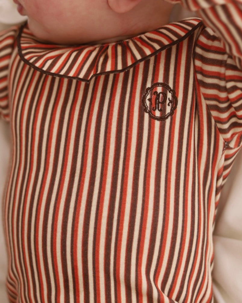 POIMERI Orangette stripe rompers