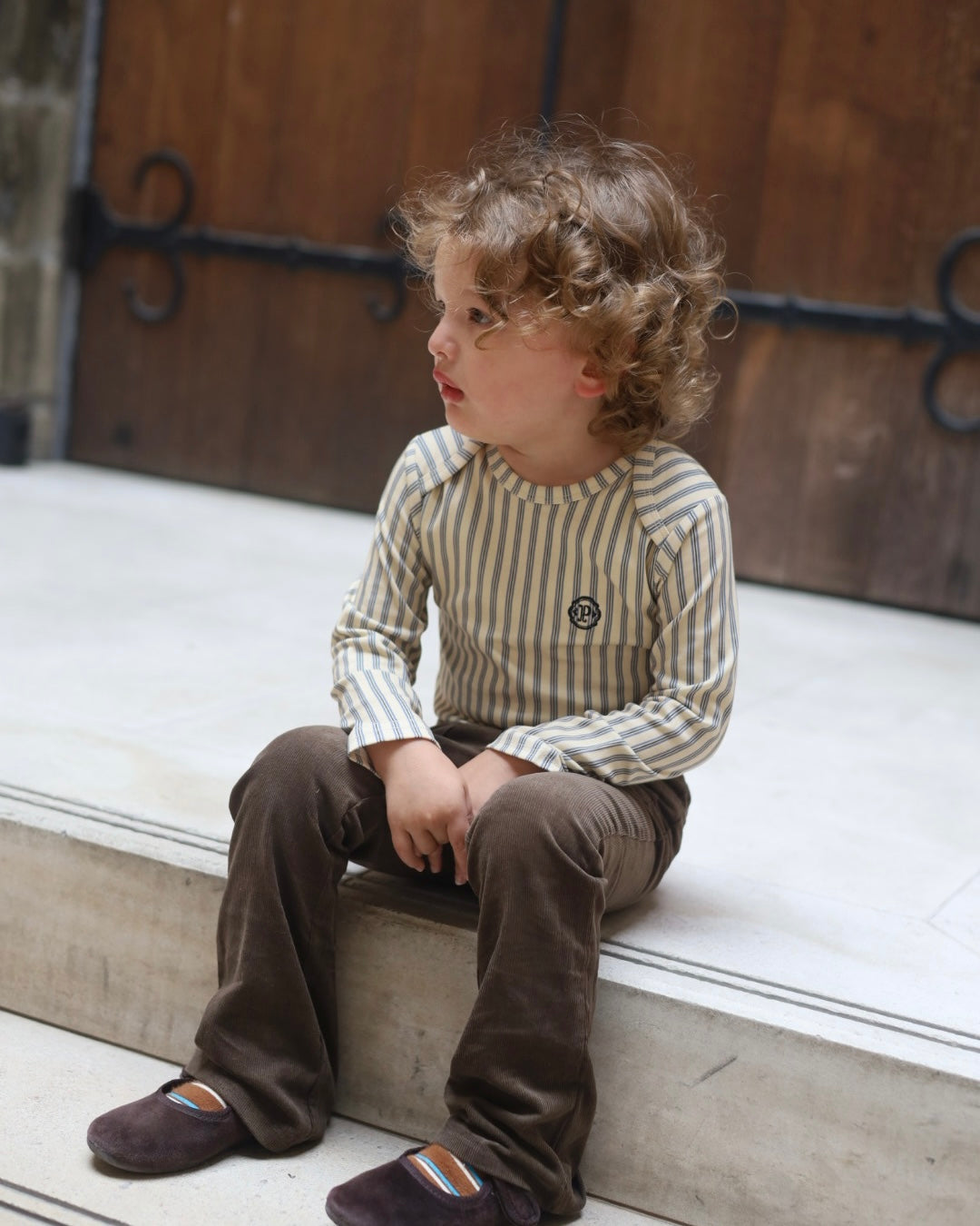【POPUP先行/10.16 NEW】Catty&Catty CHOCOLATE CORDUROY FLARE PANTS/KIDS SIZE