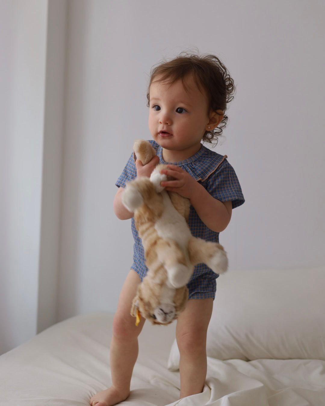 poimeri blue cocoa frill rompers