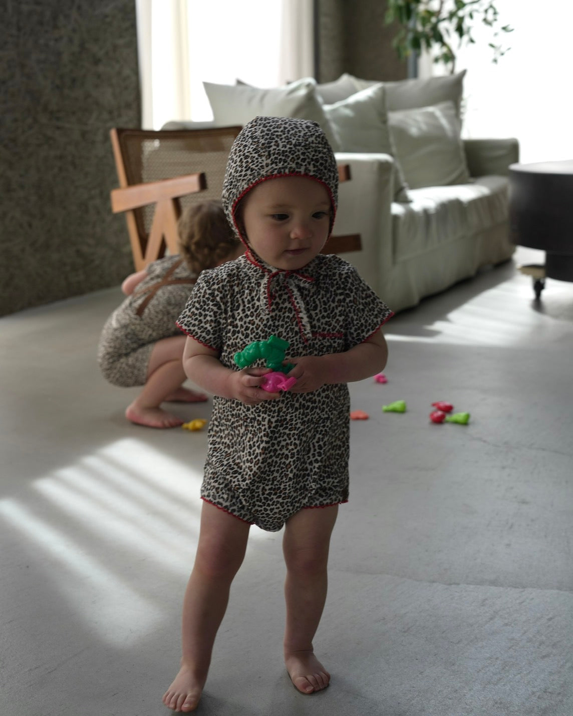 camilapole Little Leopard Picot Bonnet