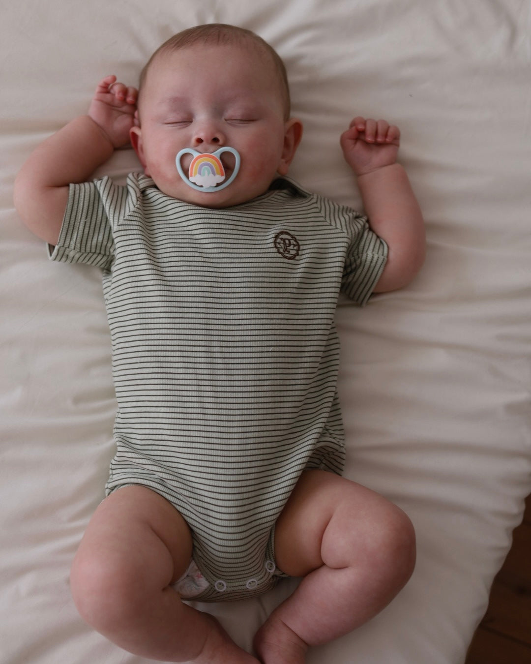 poimeri choco mint border rompers