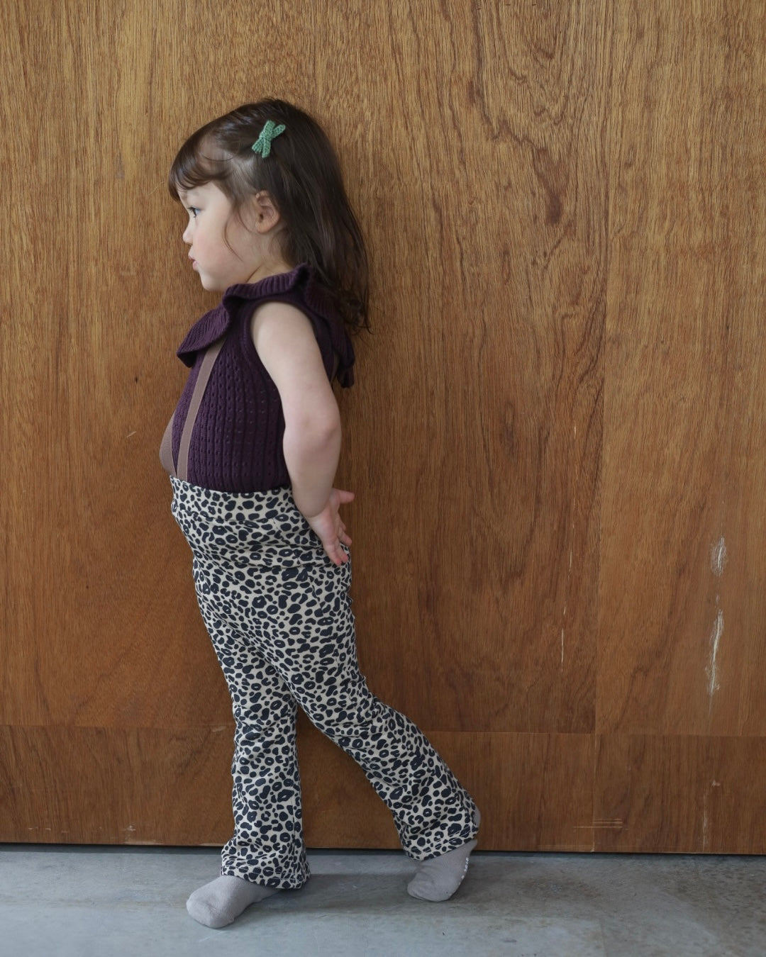 POIMERI petit leopard flare pants