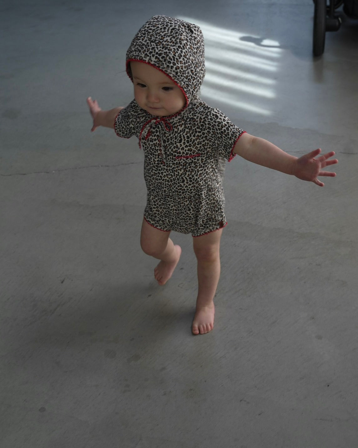 camilapole Little Leopard Picot Romper
