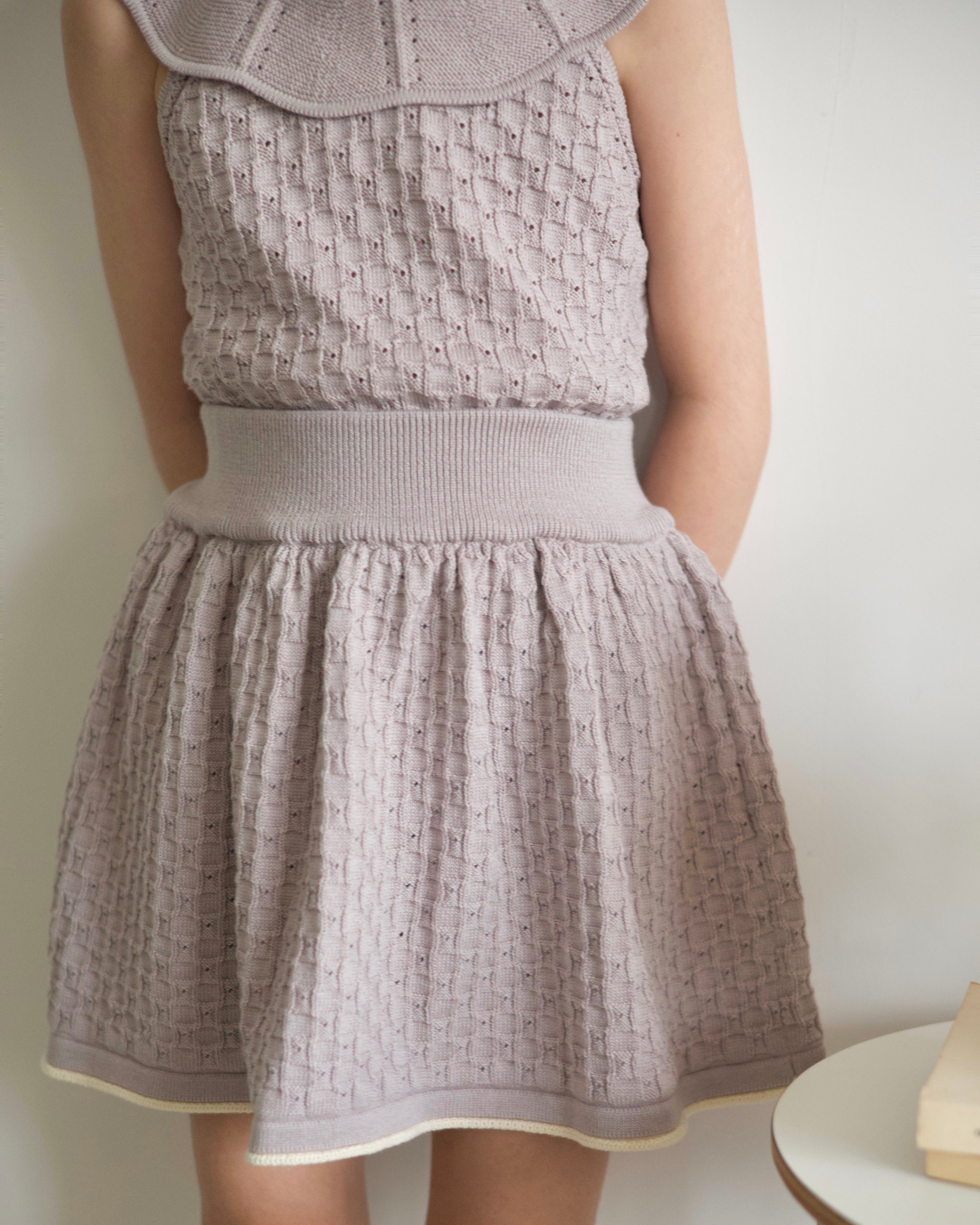 lilac knit skirt