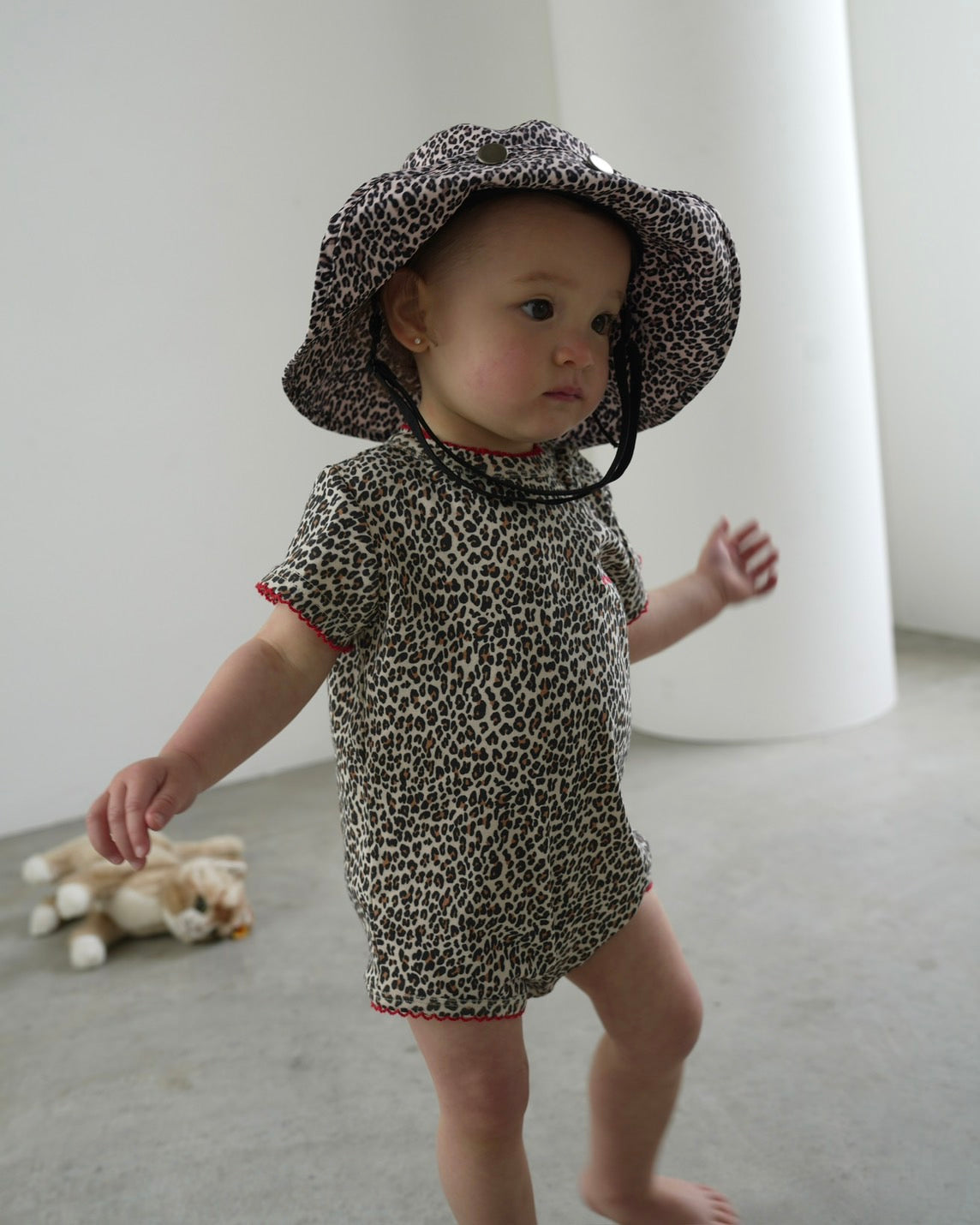 camilapole Little Leopard Picot Romper