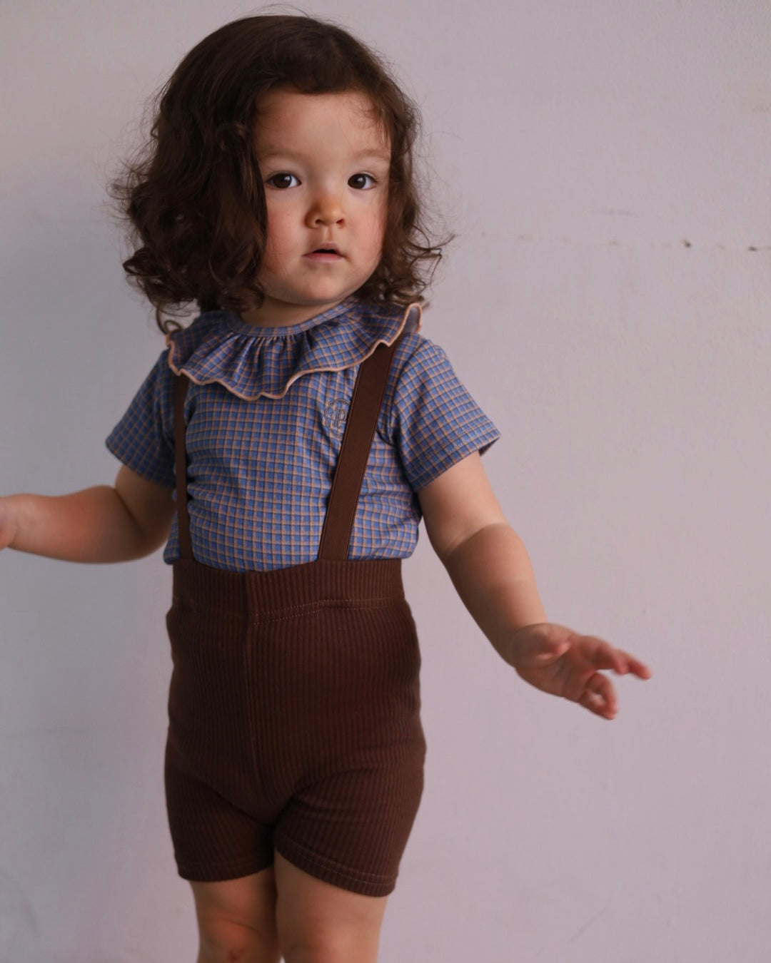 poimeri blue cocoa frill tops