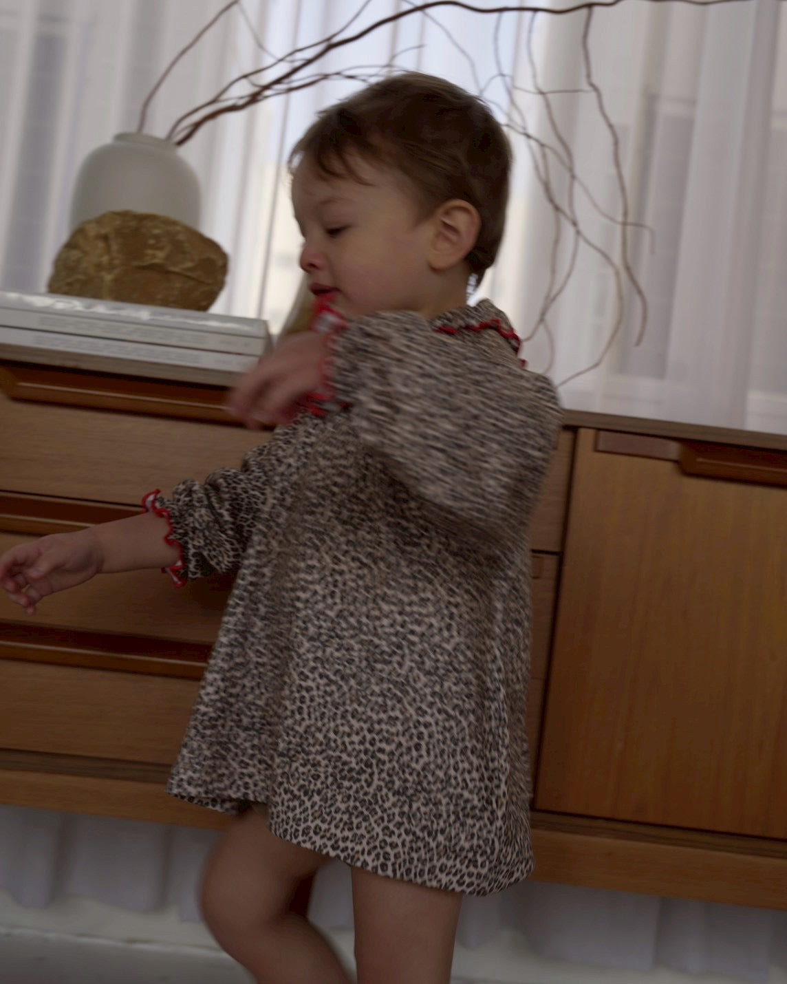 camilapole Little Leopard Frill Top