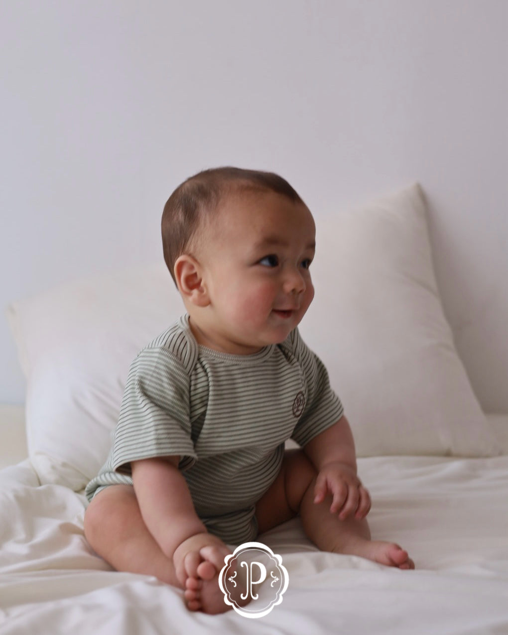 【2026 s/s 3rd delivery /Early Summer Collection】poimeri choco mint border rompers