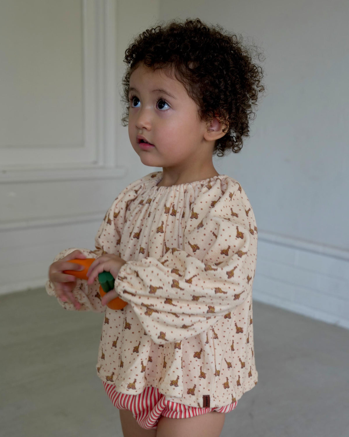 【 9.11 21:00 Launch 】CAMILAPOLE Caramel Giraffe Smock Top