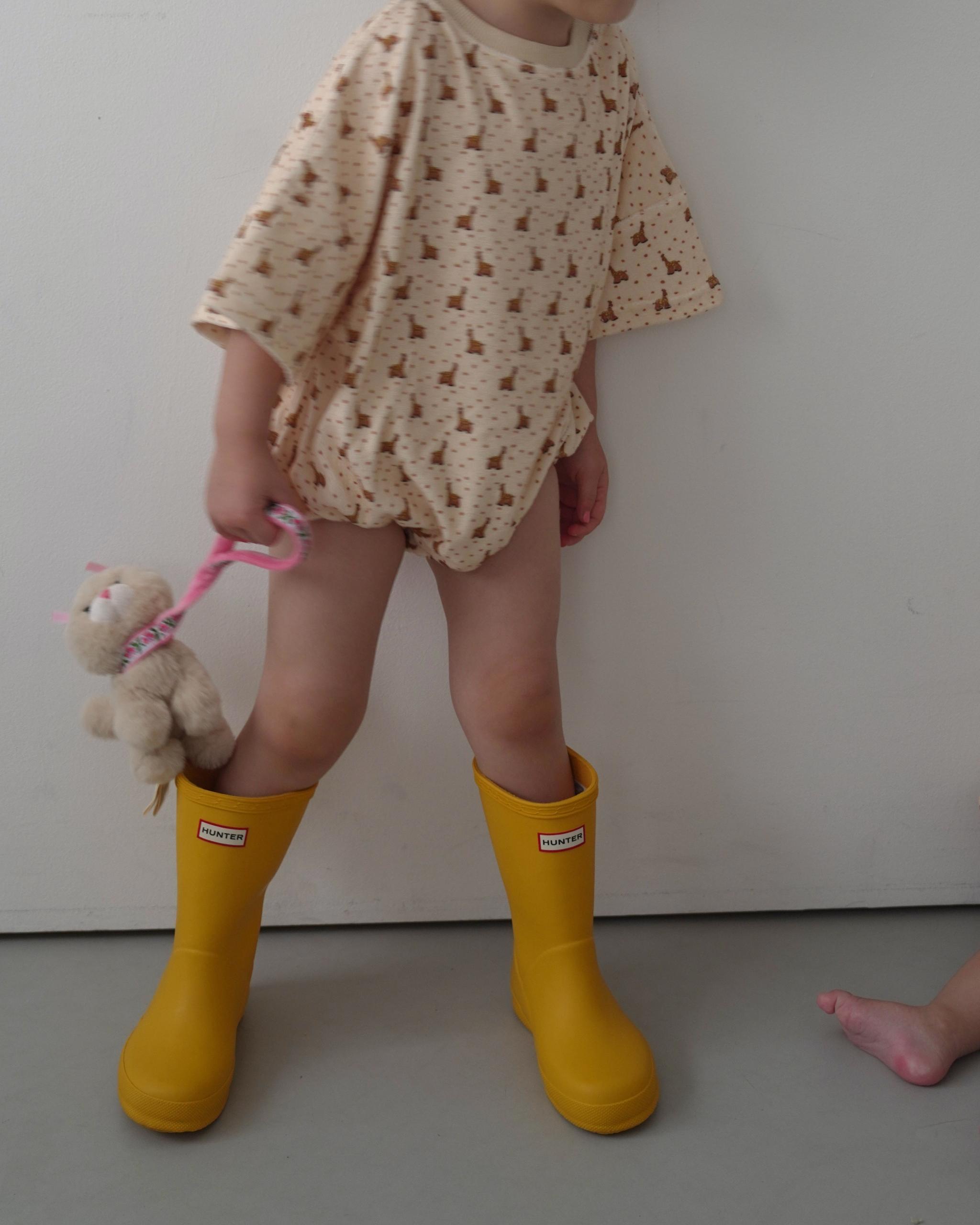 【 7.17 21:00〜NEW 】CAMILAPOLE Caramel Giraffe Terry Romper