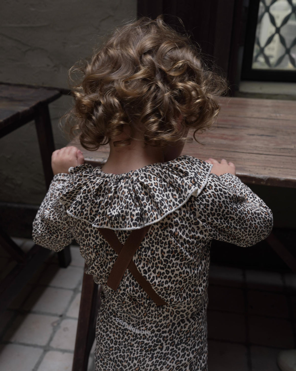 【POPUP先行/10.16 NEW】CAMILAPOLE LITTLE LEOPARD RUFFLE TOP
