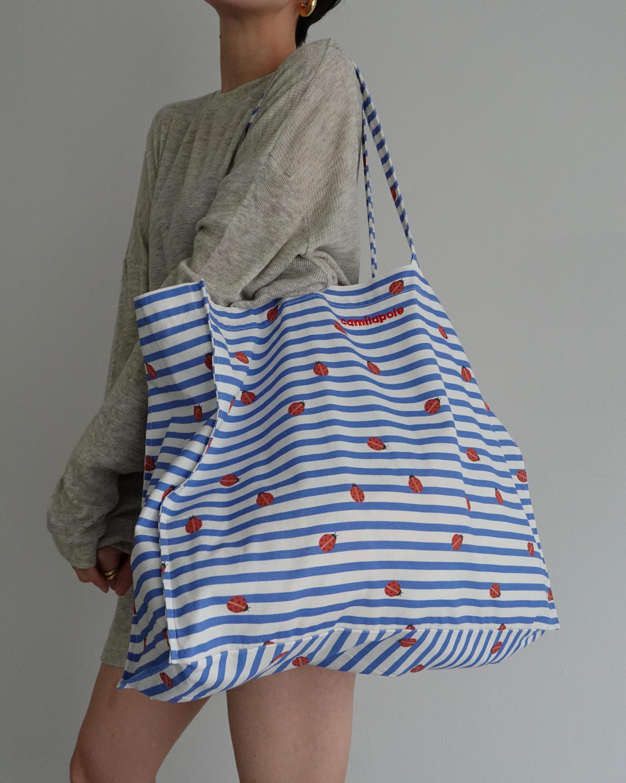 camilapole Ladybug Stripe Tote