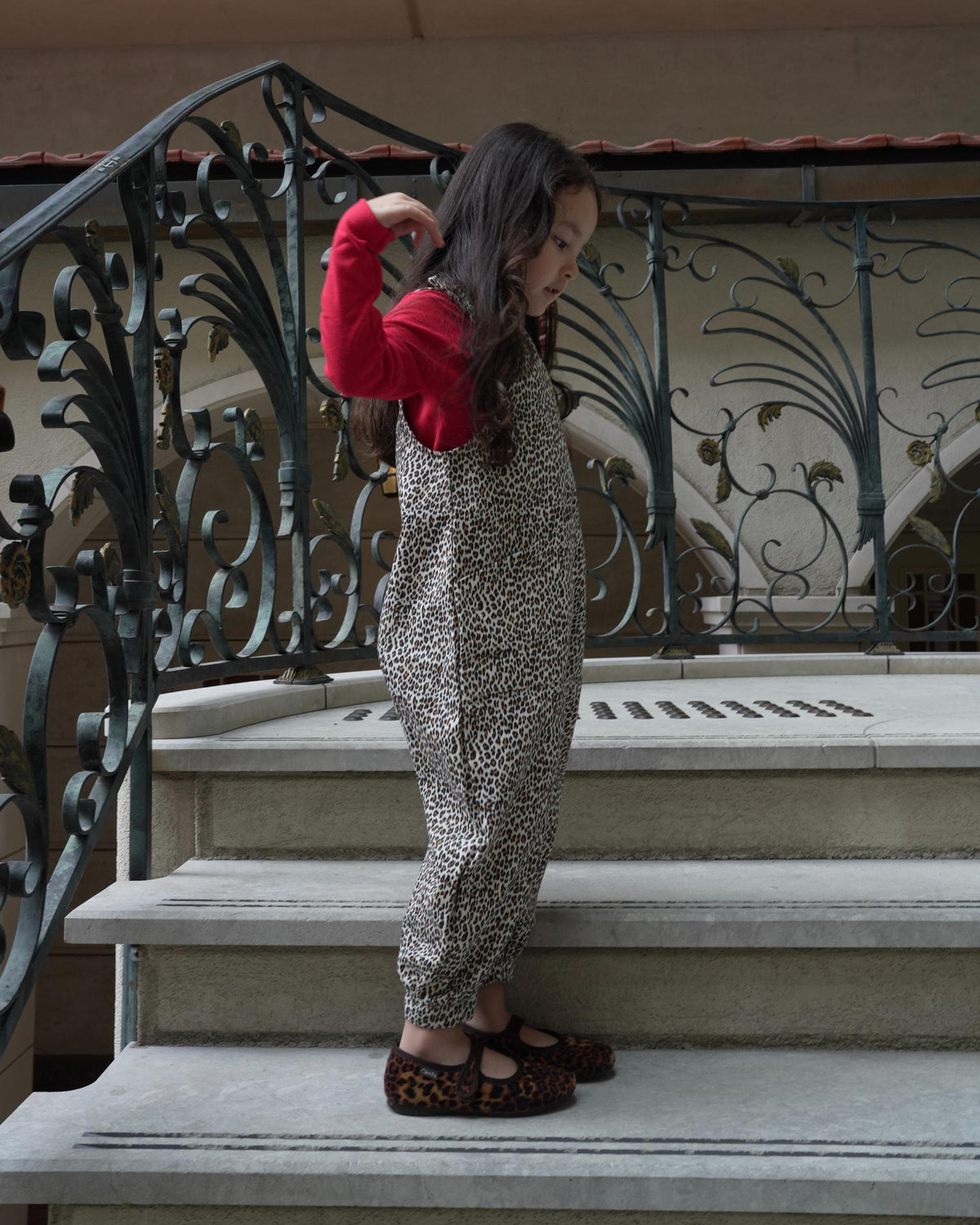 【POPUP先行/10.16 NEW】CAMILAPOLE LITTLE LEOPARD RUFFLE TOP