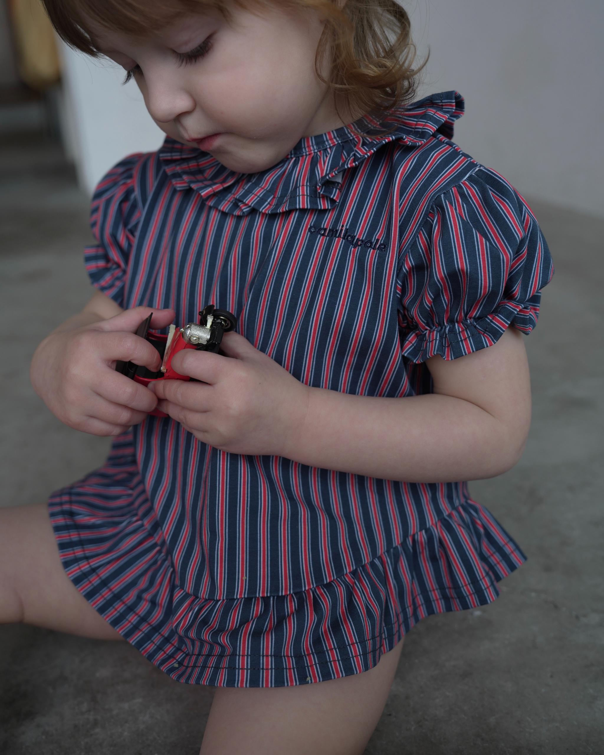 camilapole Classic Stripe Peplum Top