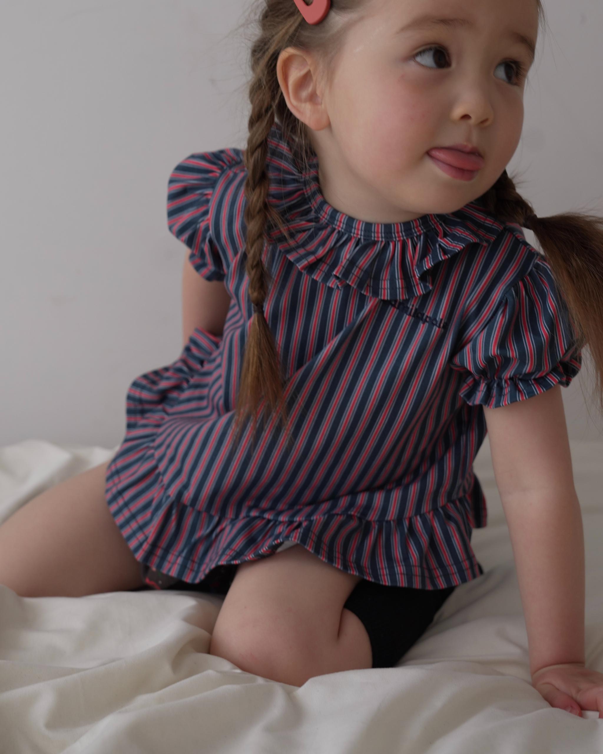 camilapole Classic Stripe Peplum Top