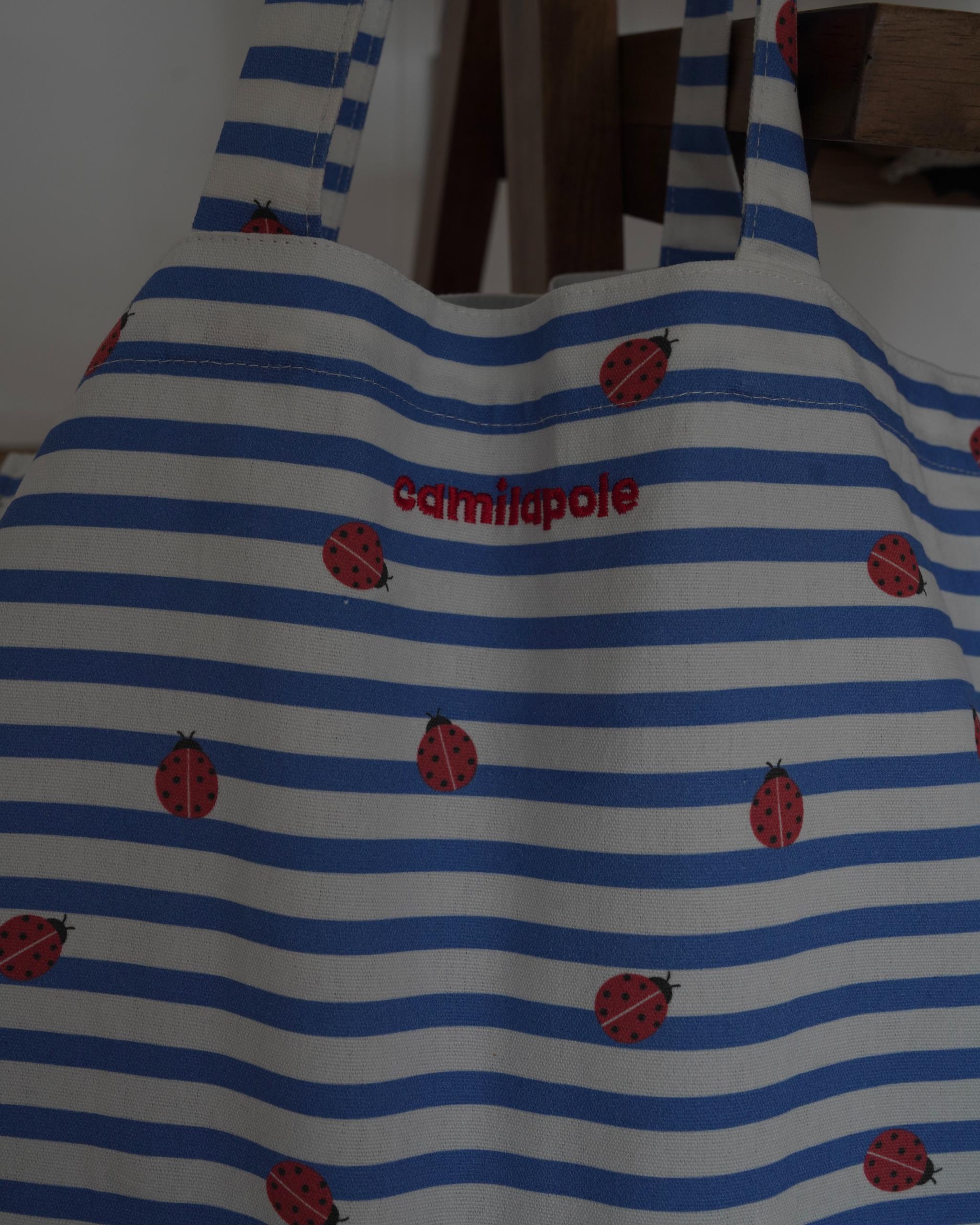 camilapole Ladybug Stripe Tote