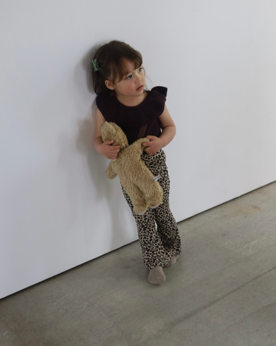 POIMERI petit leopard flare pants