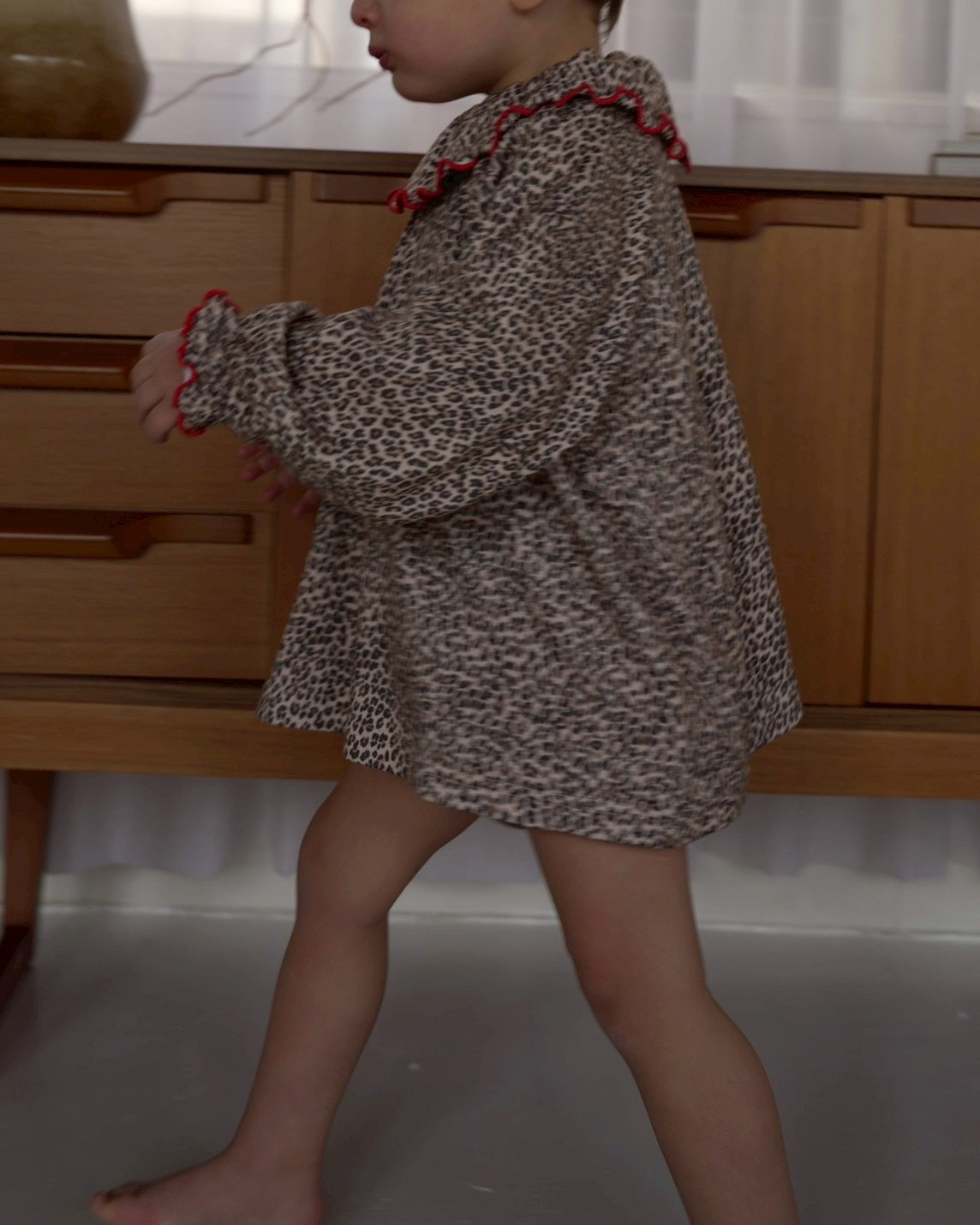 camilapole Little Leopard Frill Top