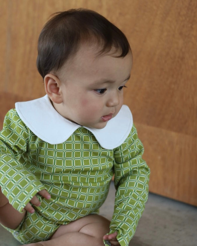 【 8.7 21:00〜LAUNCH 】POIMERI olive check rompers