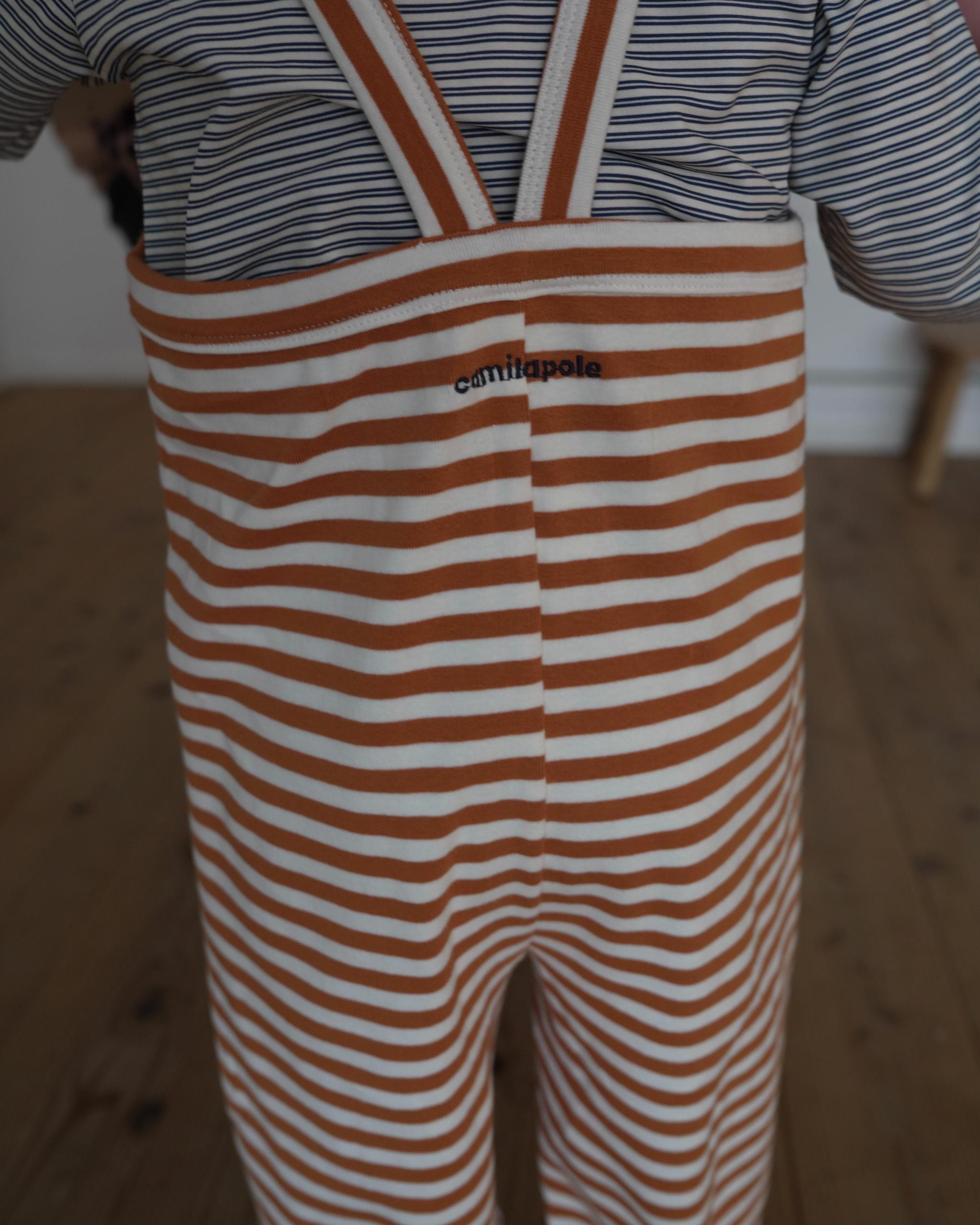 camilapole Soft Stripe Overalls - Caramel