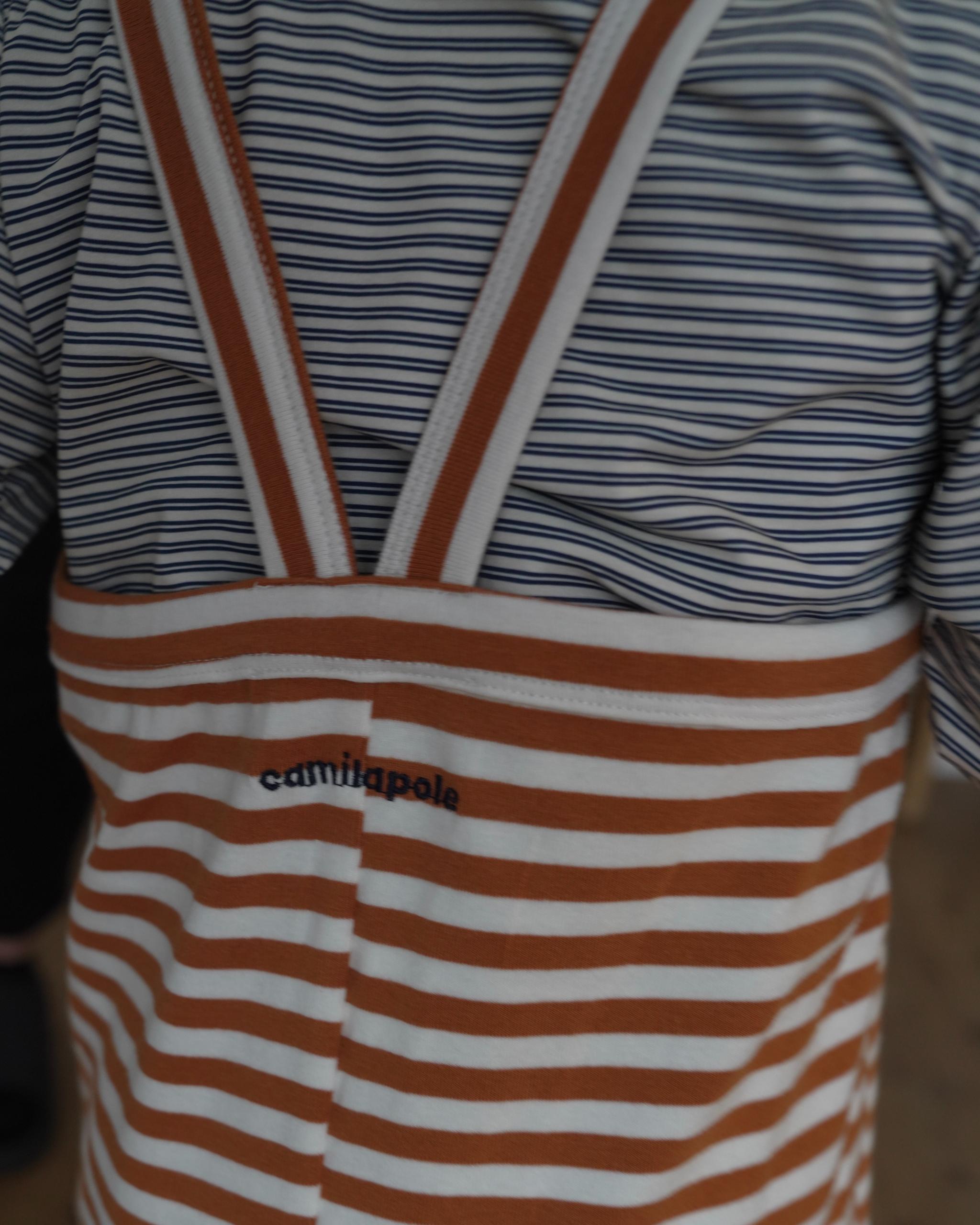 camilapole Soft Stripe Overalls - Caramel