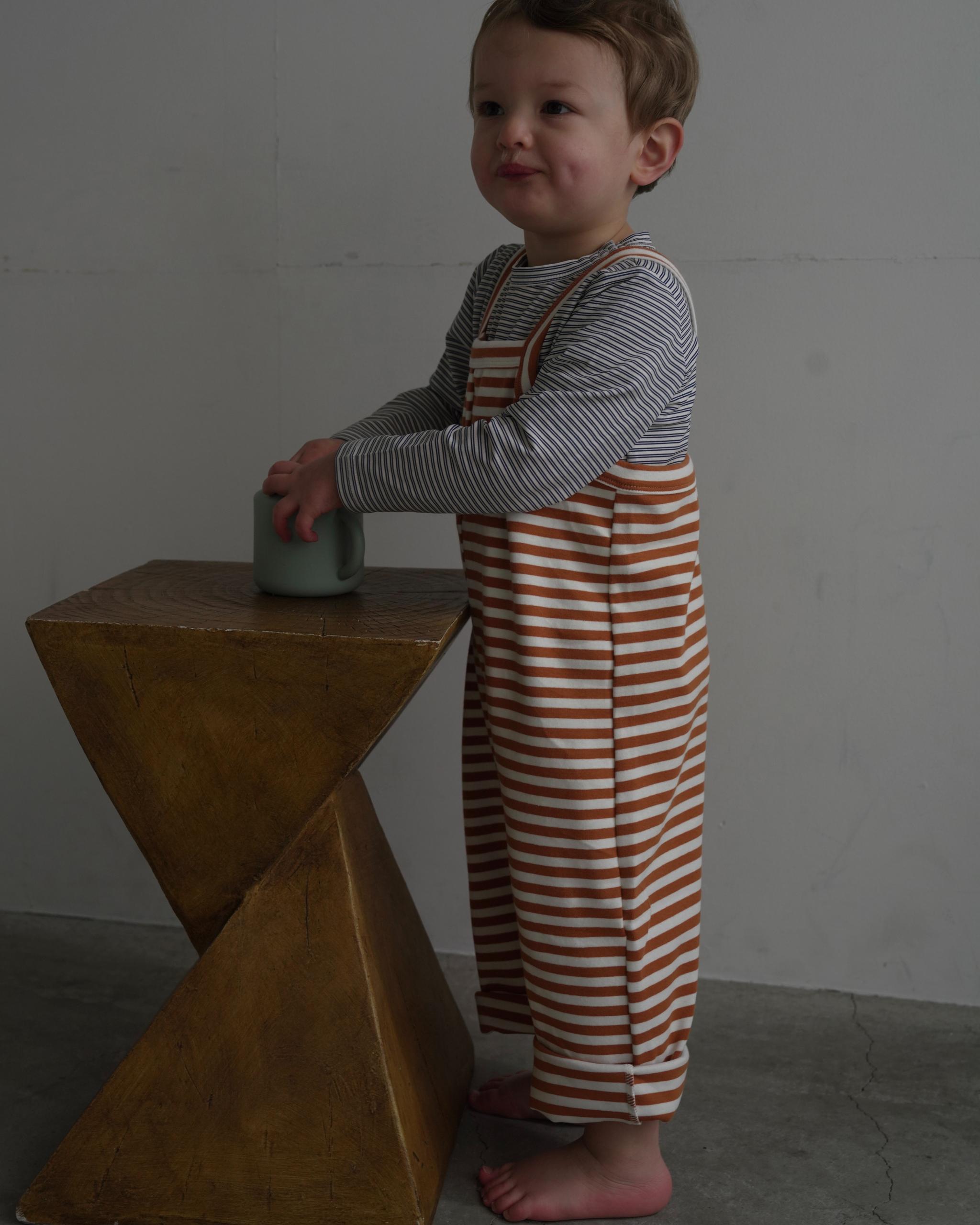 camilapole Soft Stripe Overalls - Caramel
