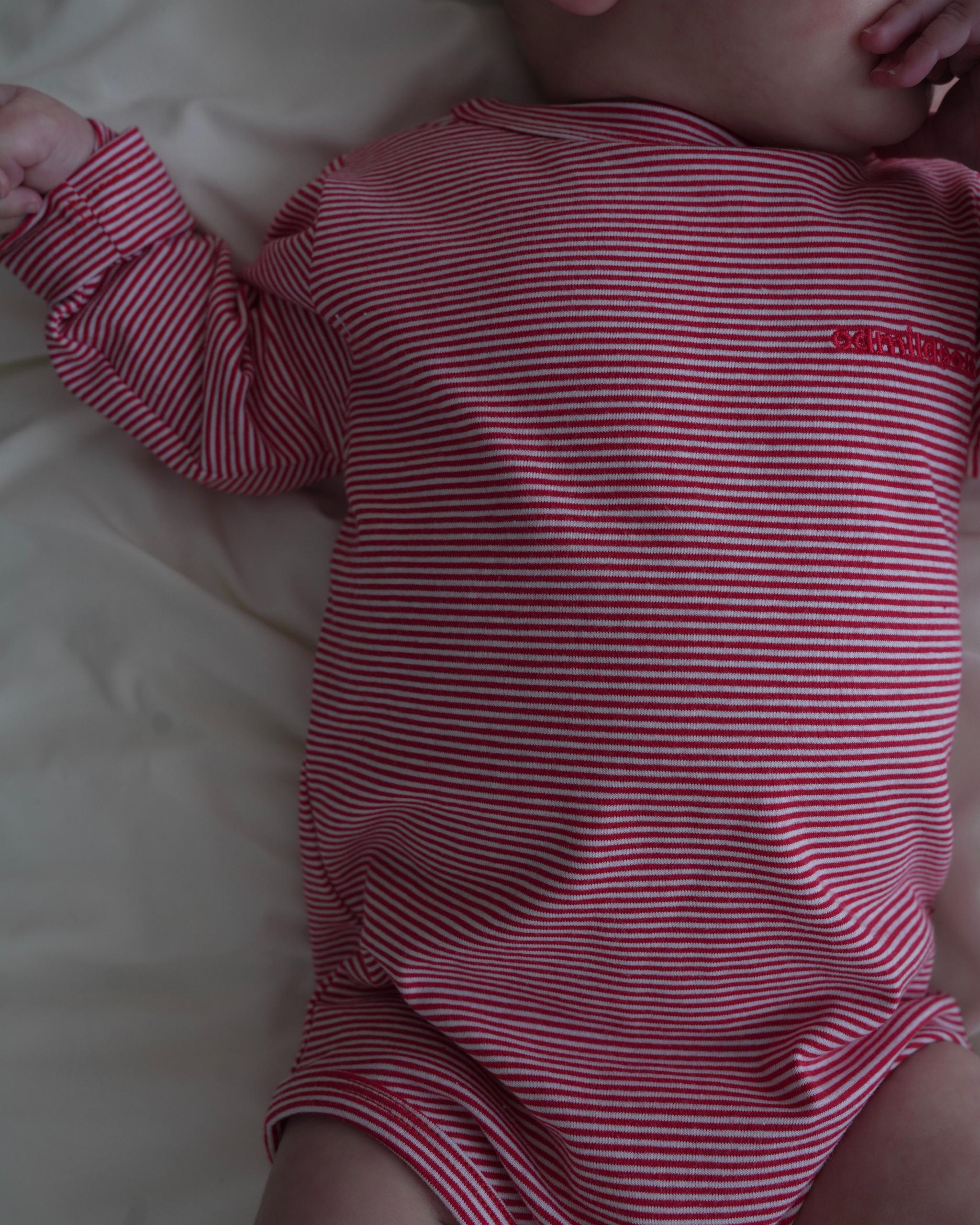 camilapole Petit Stripe Romper – Red