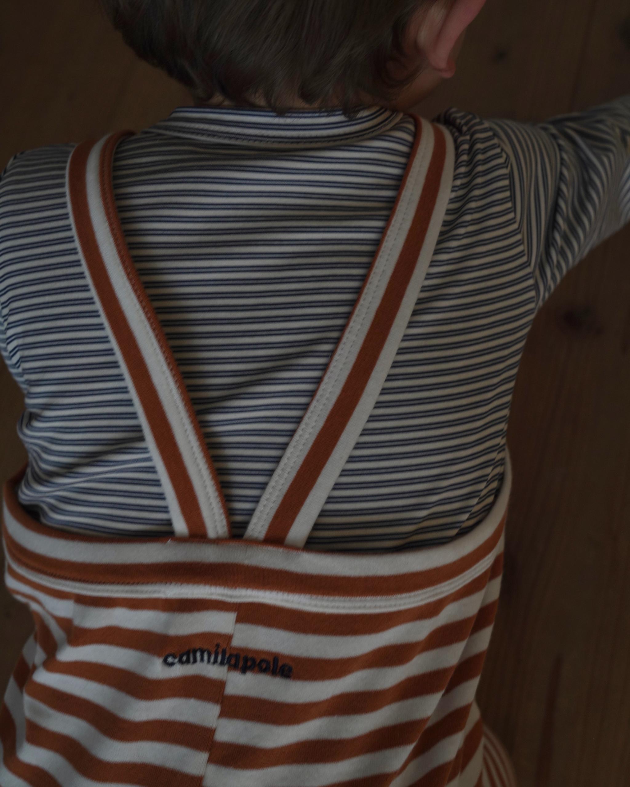 camilapole Soft Stripe Overalls - Caramel