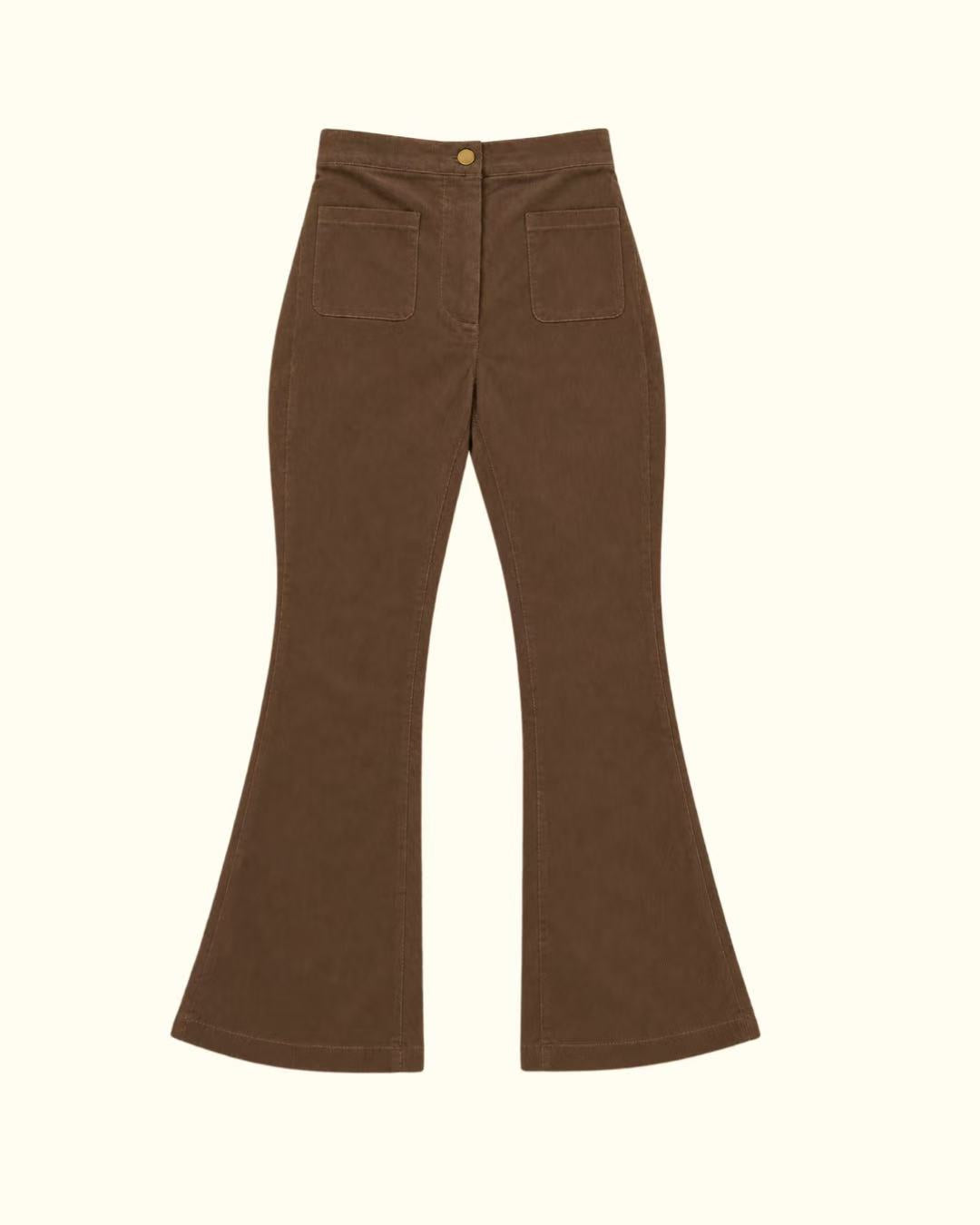【POPUP先行/10.16 NEW】Catty&Catty CHOCOLATE CORDUROY FLARE PANTS / ADULT SIZE