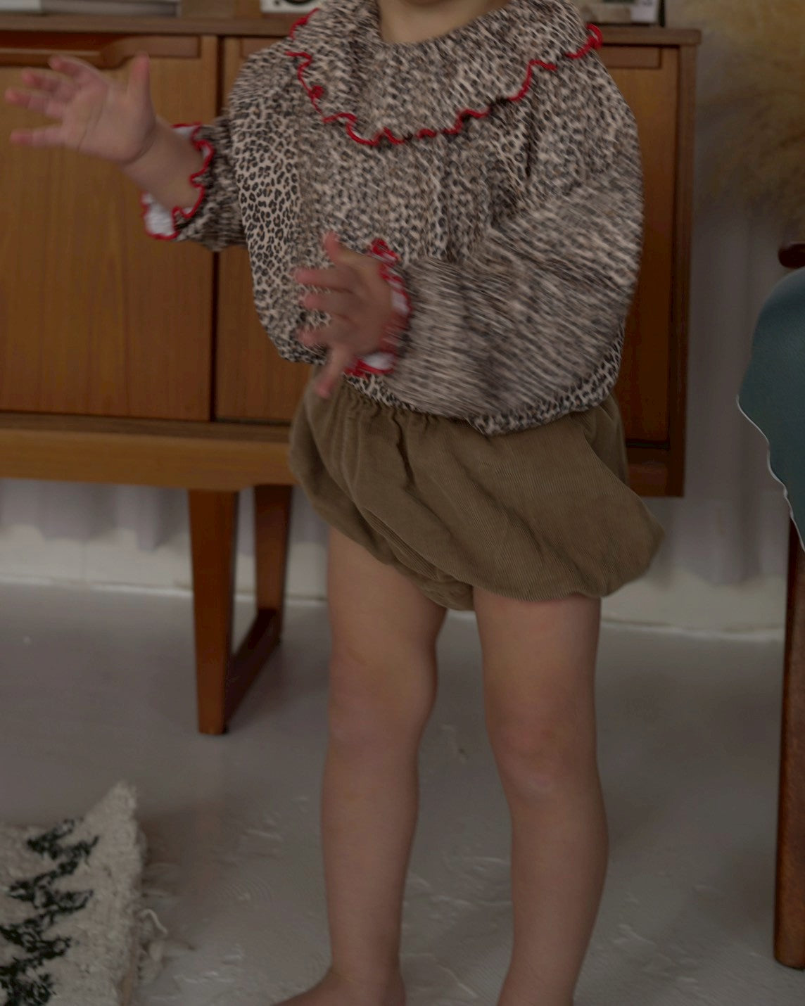 camilapole Little Leopard Frill Top