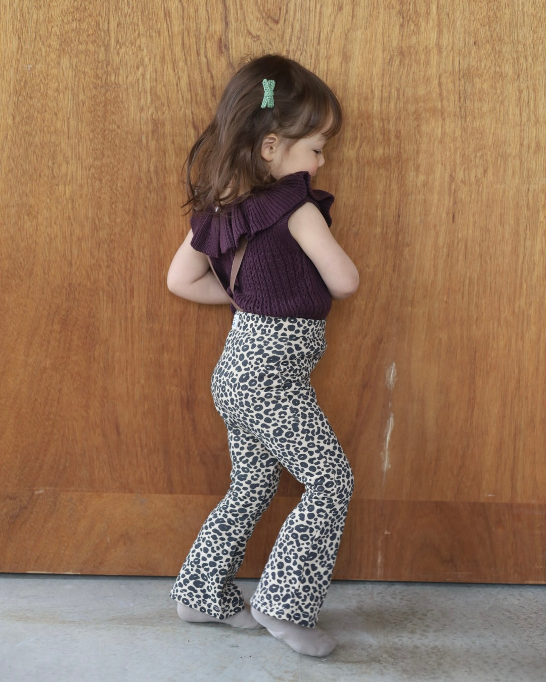 POIMERI  petit leopard flare pants