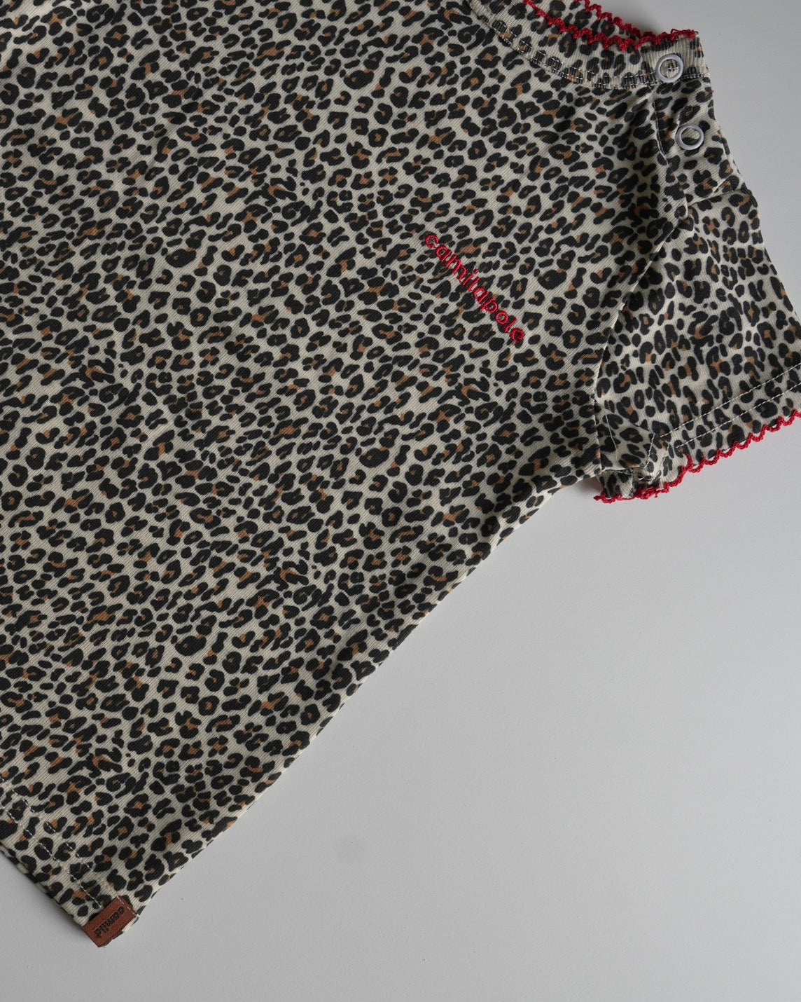 camilapole  Little Leopard Picot Top