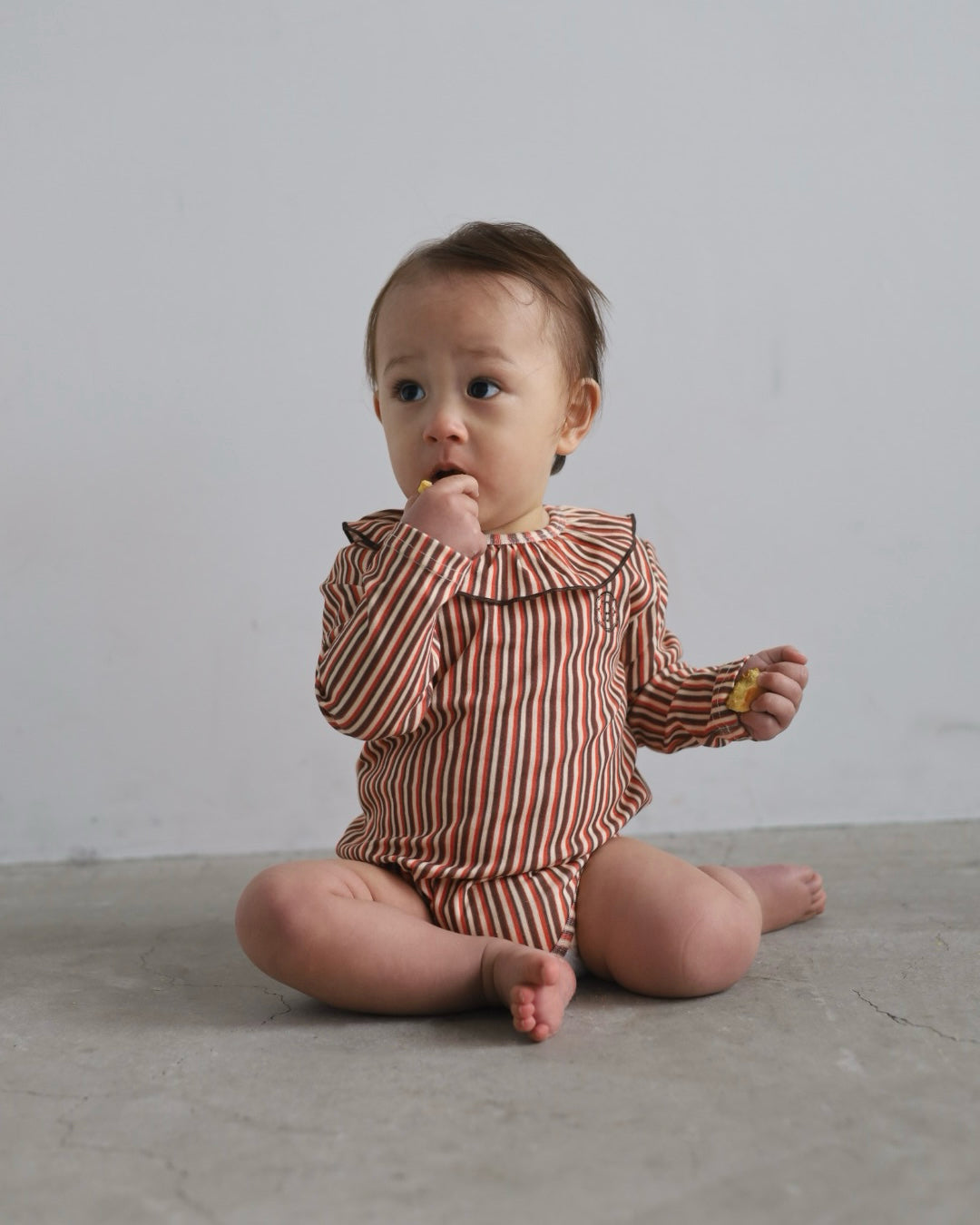 POIMERI Orangette stripe rompers