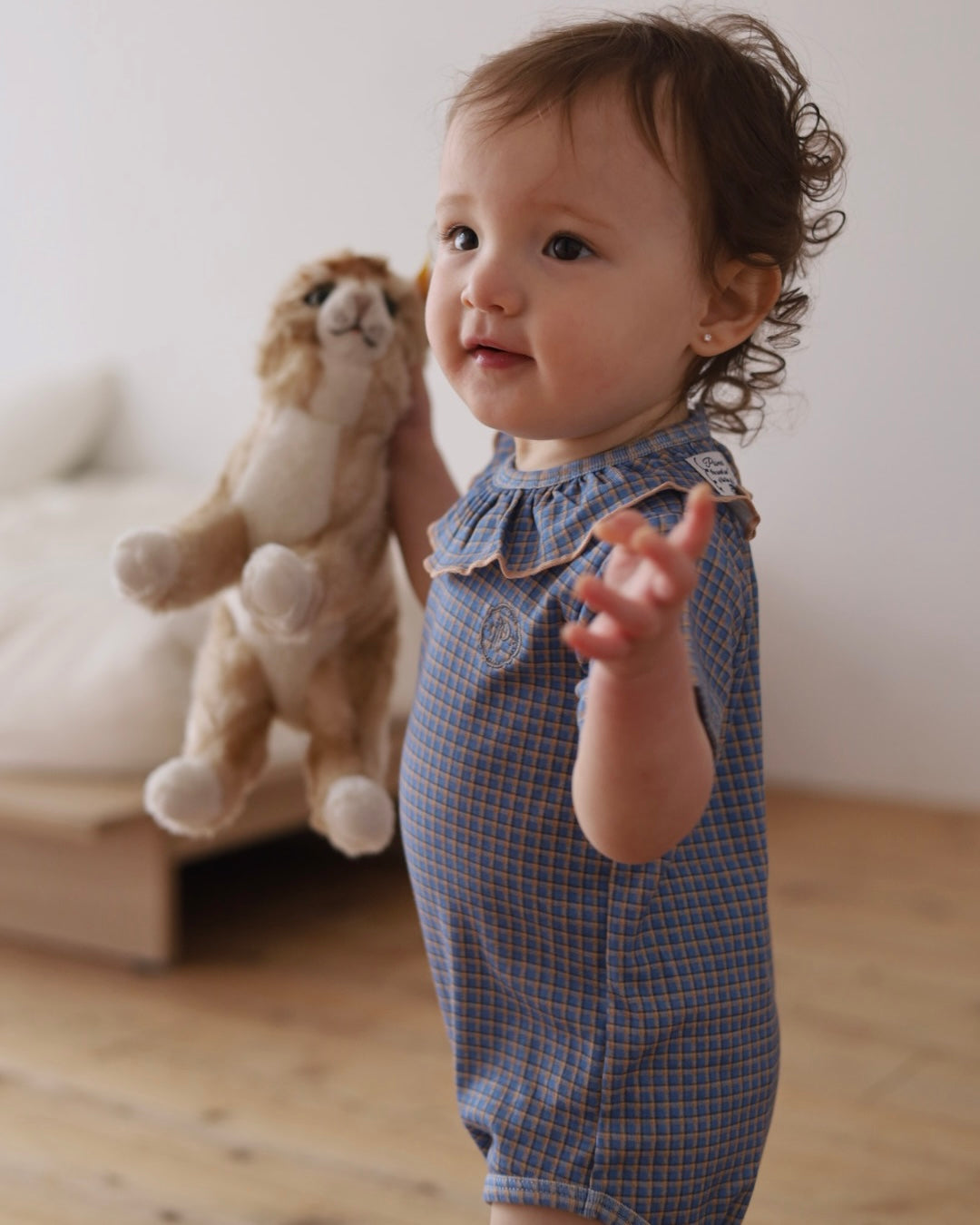 poimeri  blue cocoa frill rompers