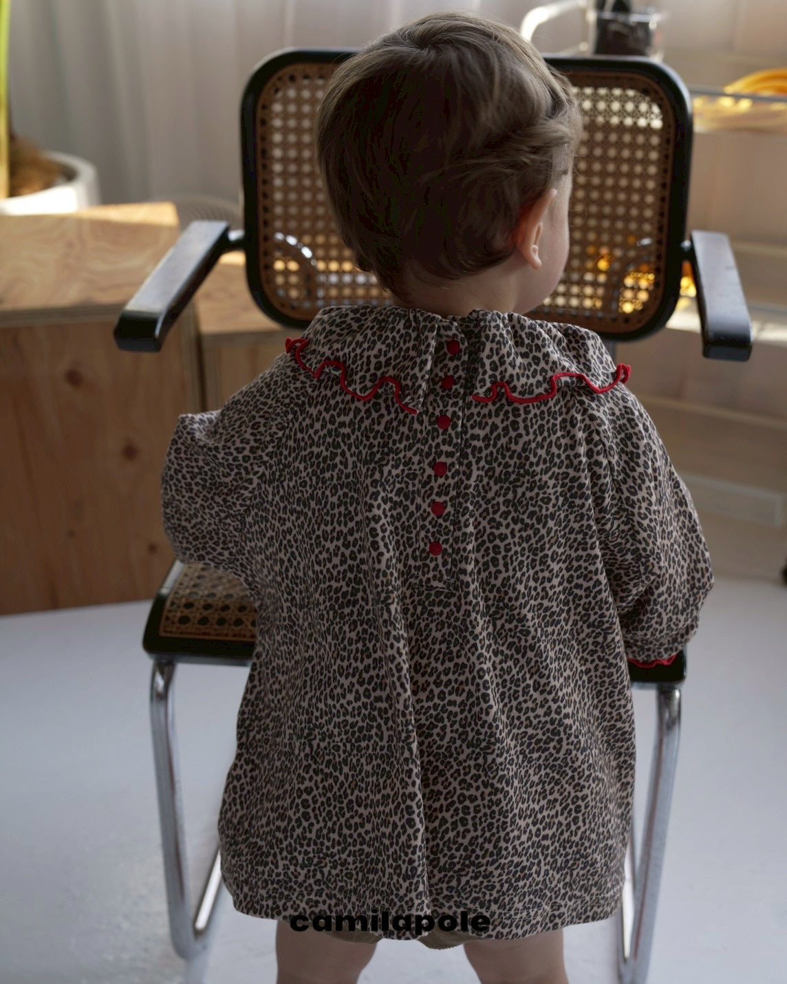 【2026 s/s 1st delivery】camilapole Little Leopard Frill Top