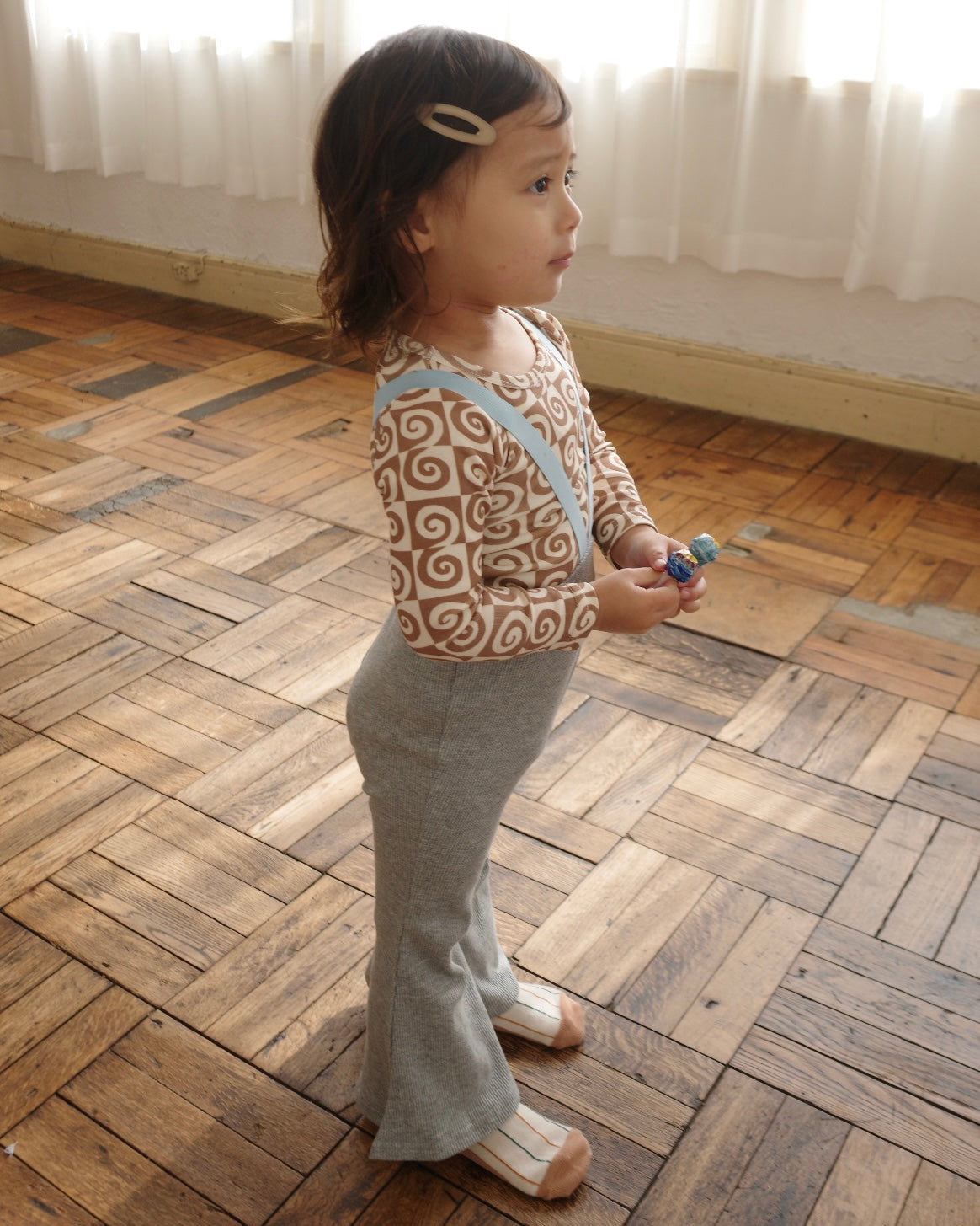 paperbalm   leggings （gray×sax）