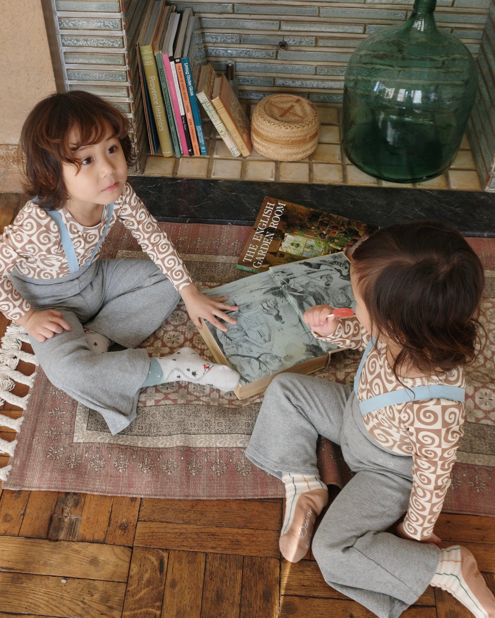 paperbalm   leggings （gray×sax）