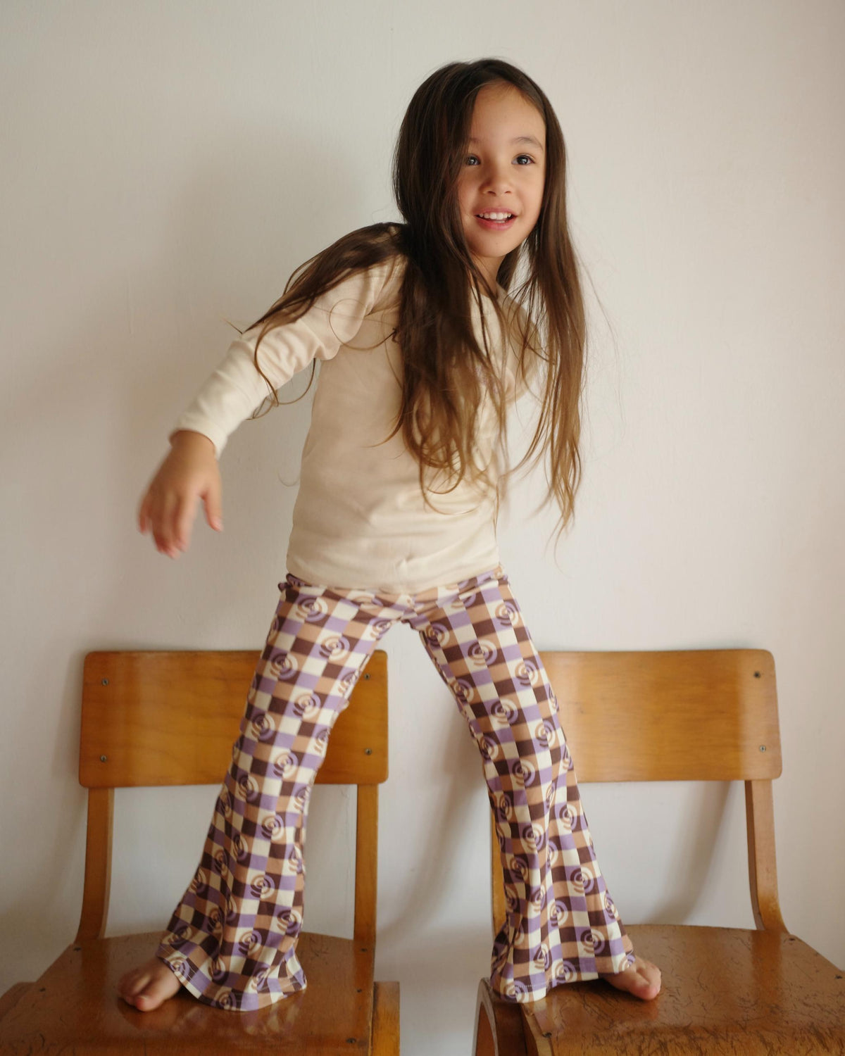 【paper balm】 SWIRL CHECK PANTS