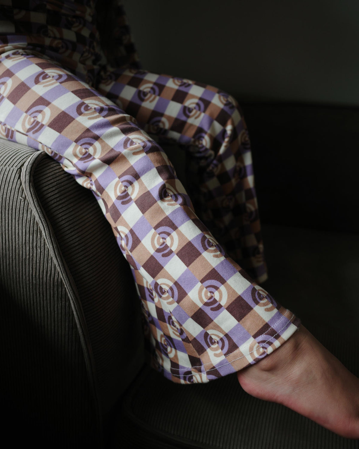 【POPUP先行/10.16 NEW】paper balm  SWIRL CHECK PANTS