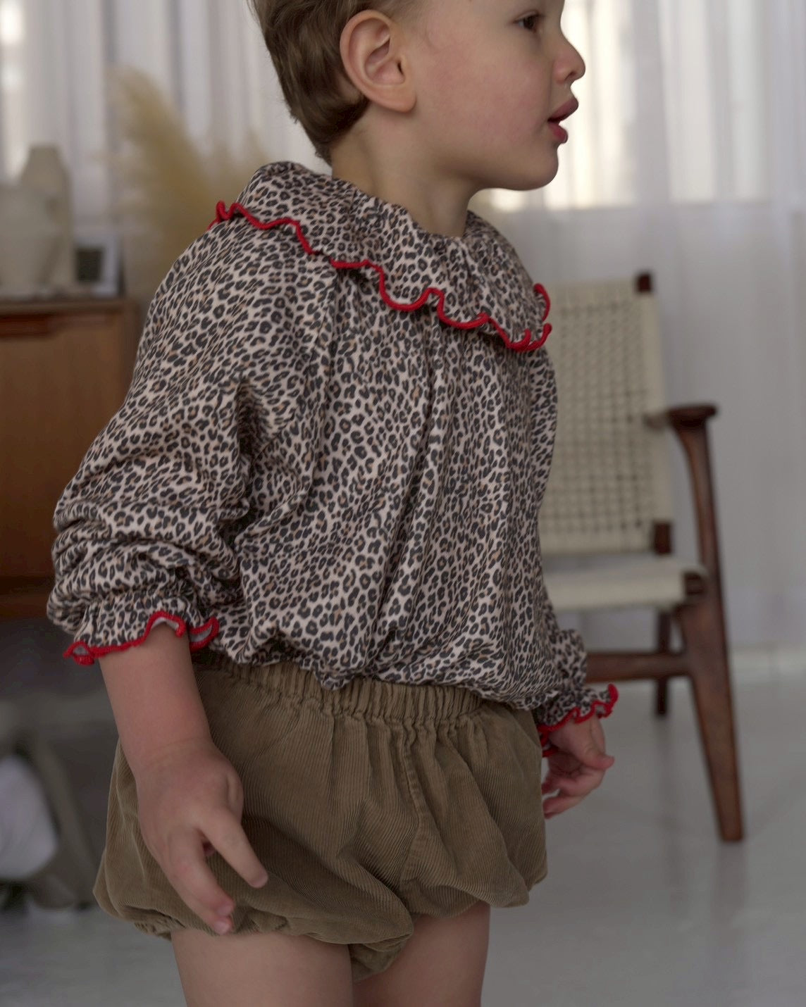 【2026 s/s 1st delivery】camilapole Little Leopard Frill Top