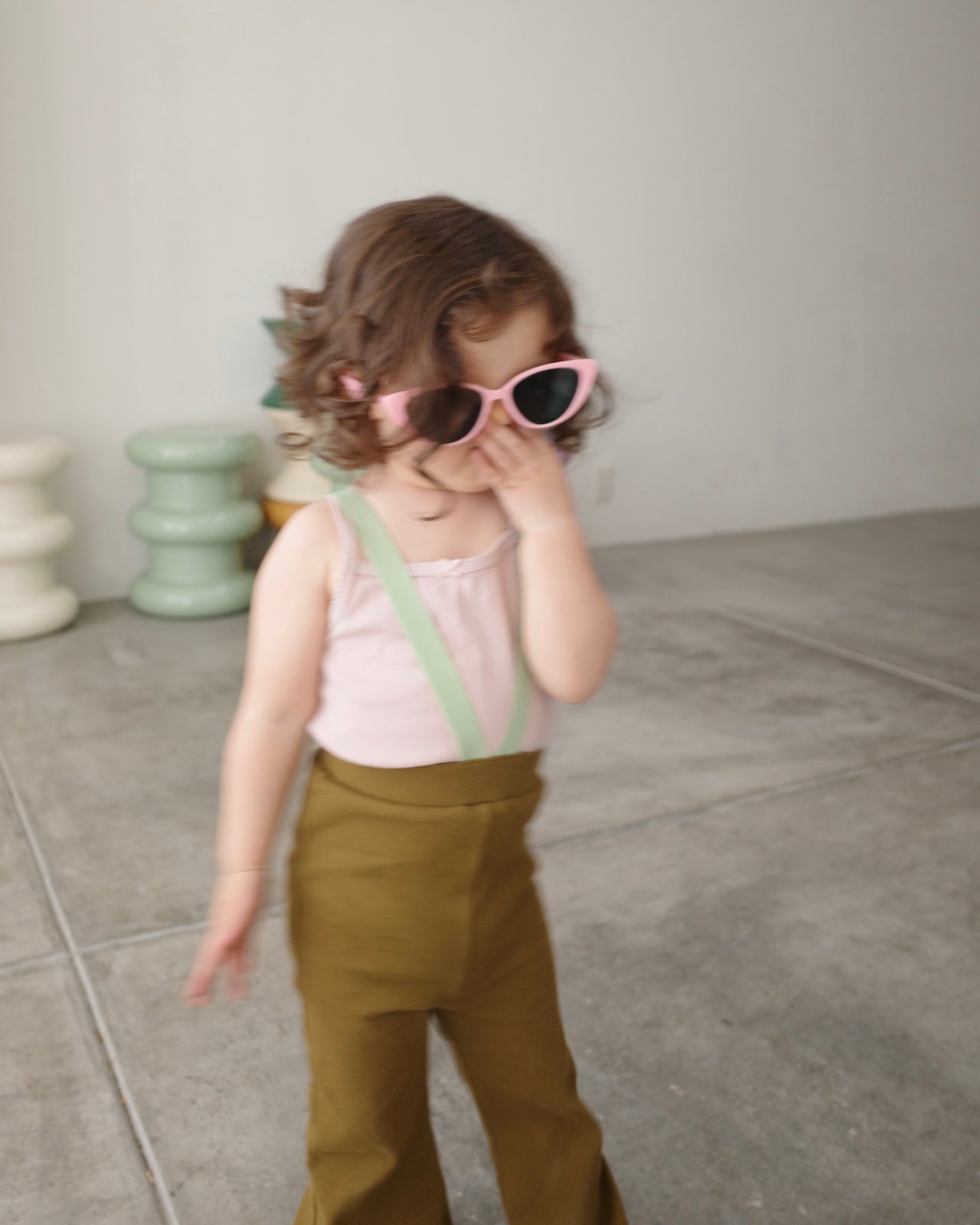 paperbalm  Flared pants with suspenders