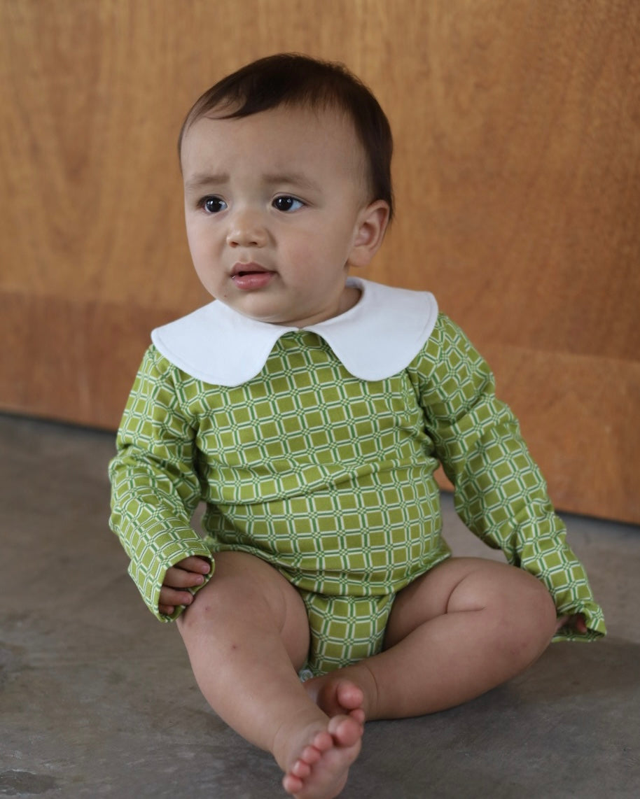 【 8.7 21:00〜LAUNCH  】POIMERI olive check rompers