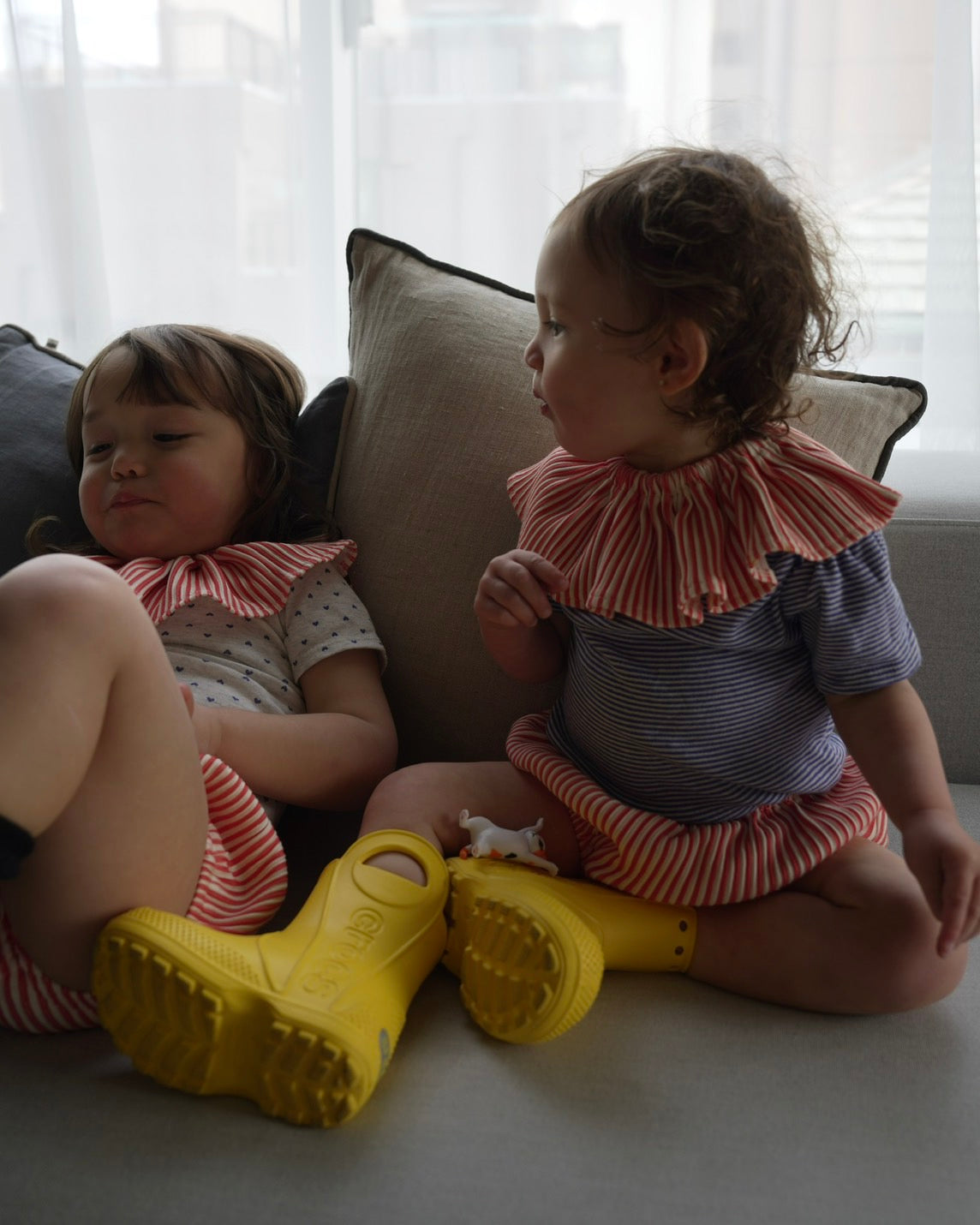 camilapole  Gathered Stripe Collar