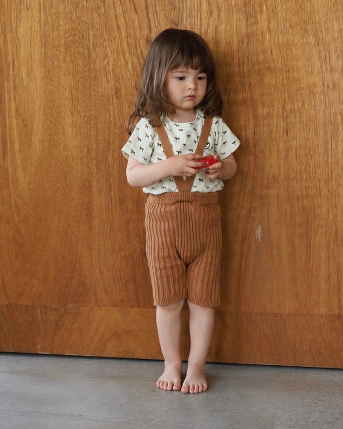 【 NEW ARRIVAL 】POIMERI  terracotta cotton knit shorts